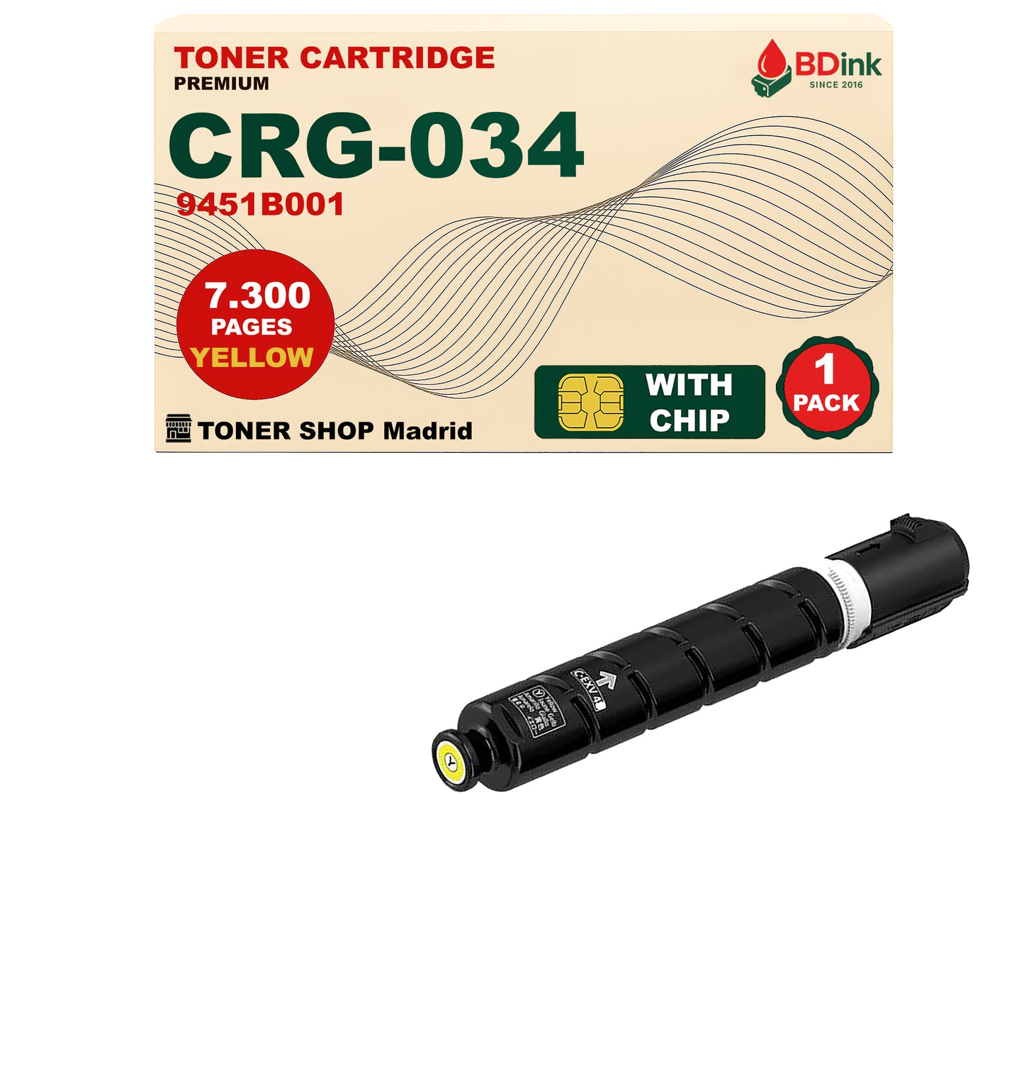 BDink Tóner Compatible Canon 034 (Pack 4 CMYK)