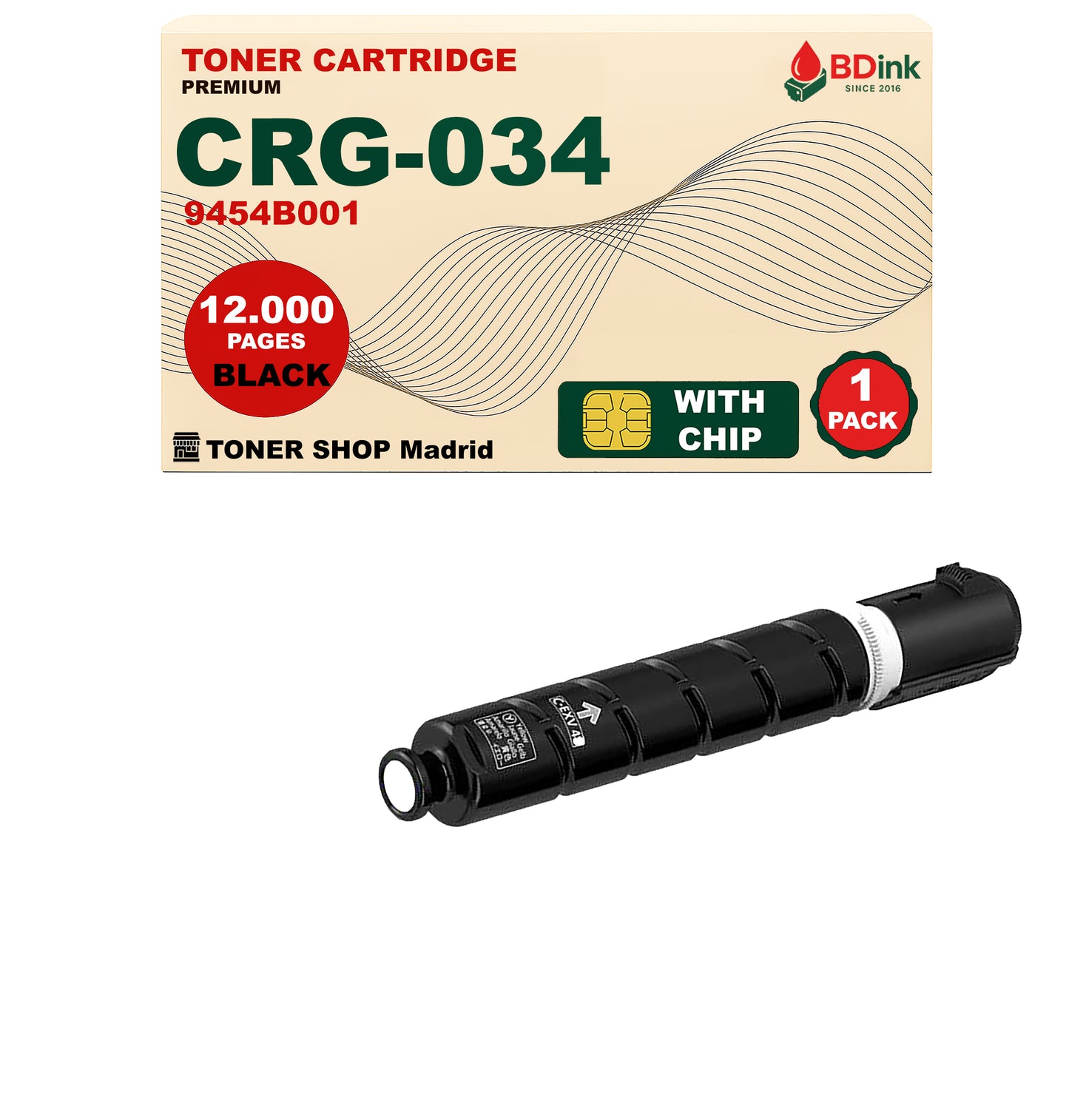 BDink Tóner Compatible Canon 034 (Pack 4 CMYK)