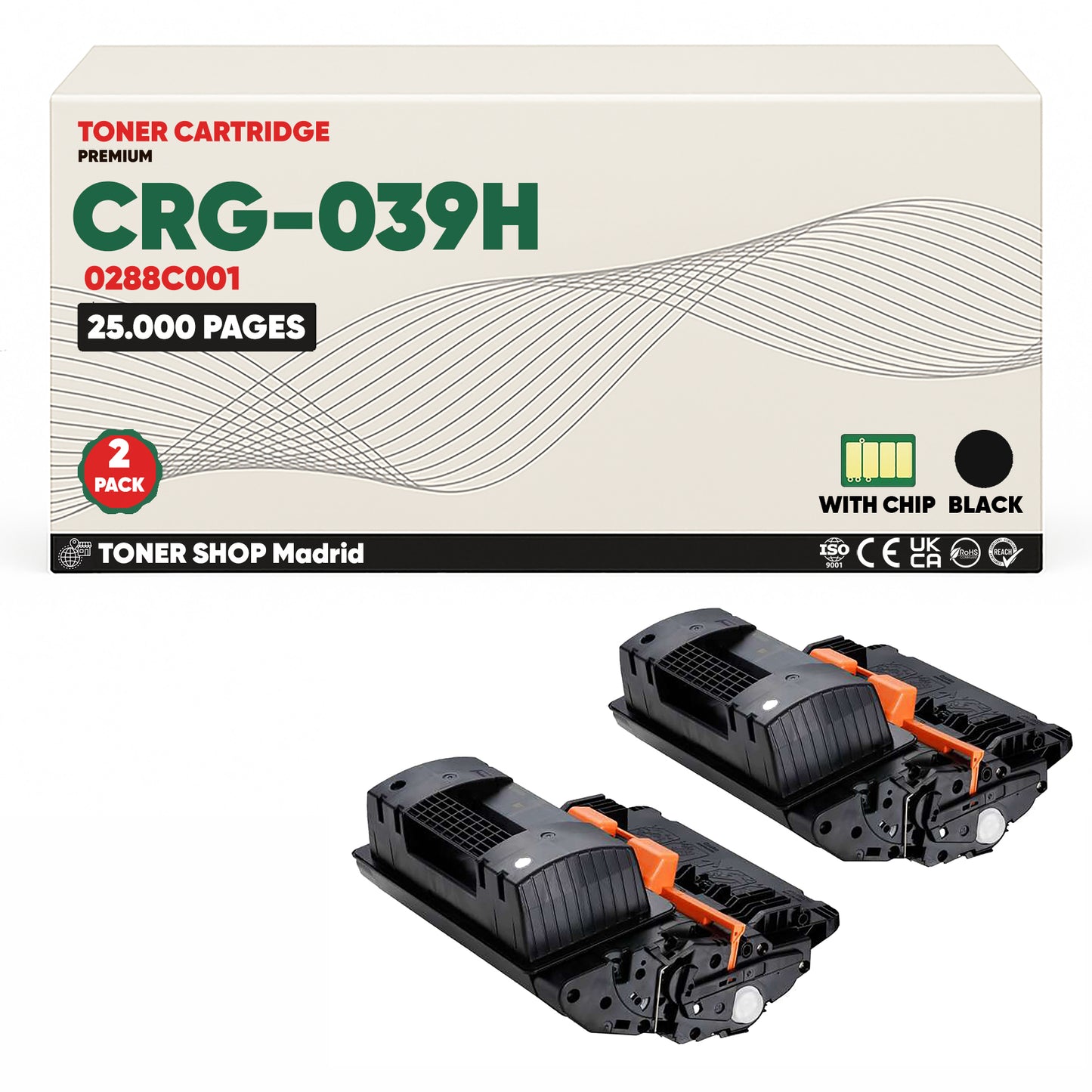 BDink Cartucho Tóner Compatible Canon 039H Negro