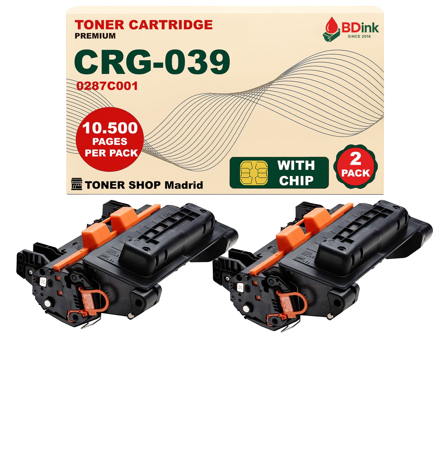BDink Cartucho Tóner Compatible Canon 039 Negro
