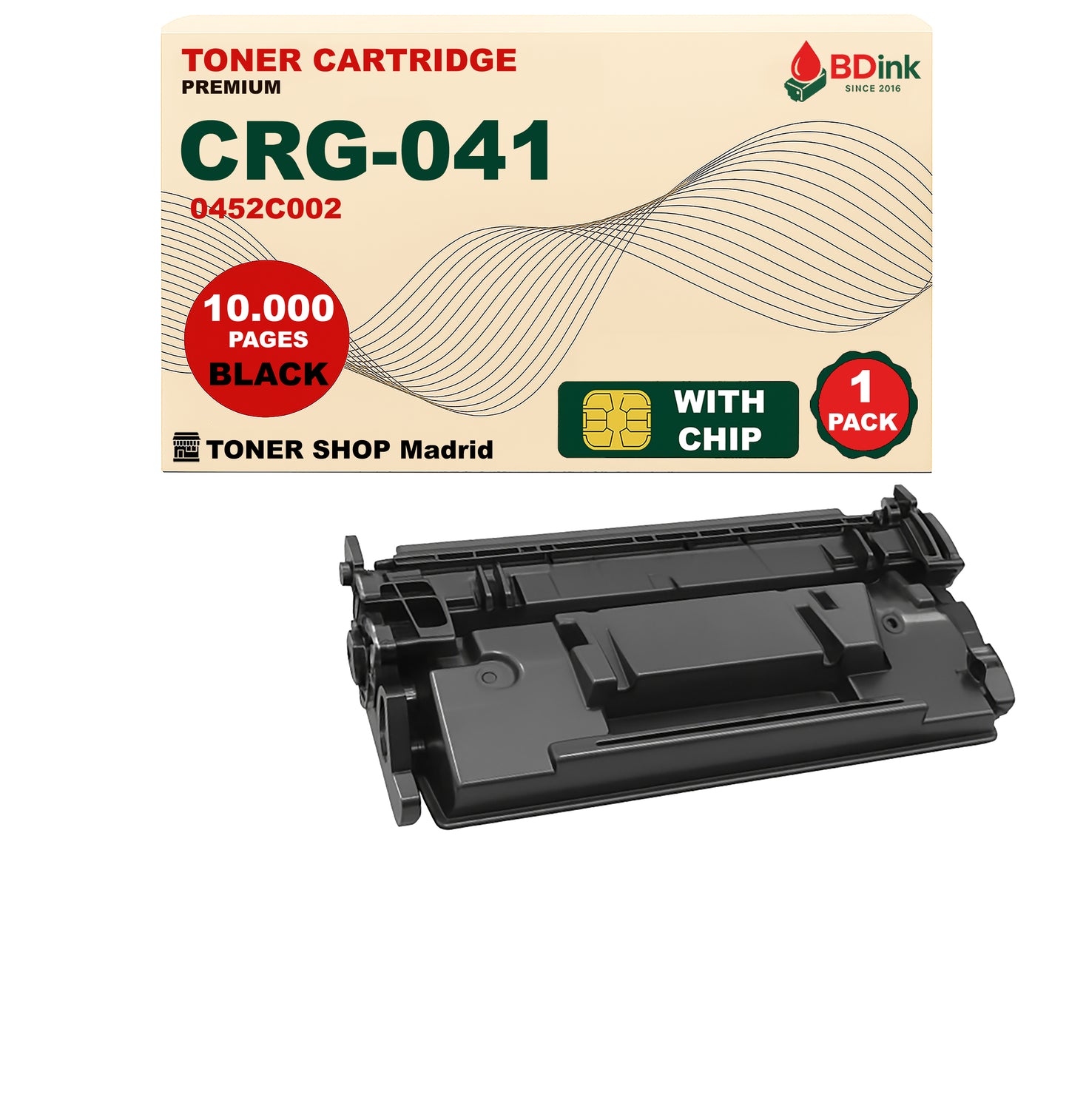 BDink Cartucho Tóner Compatible Canon 041 Negro