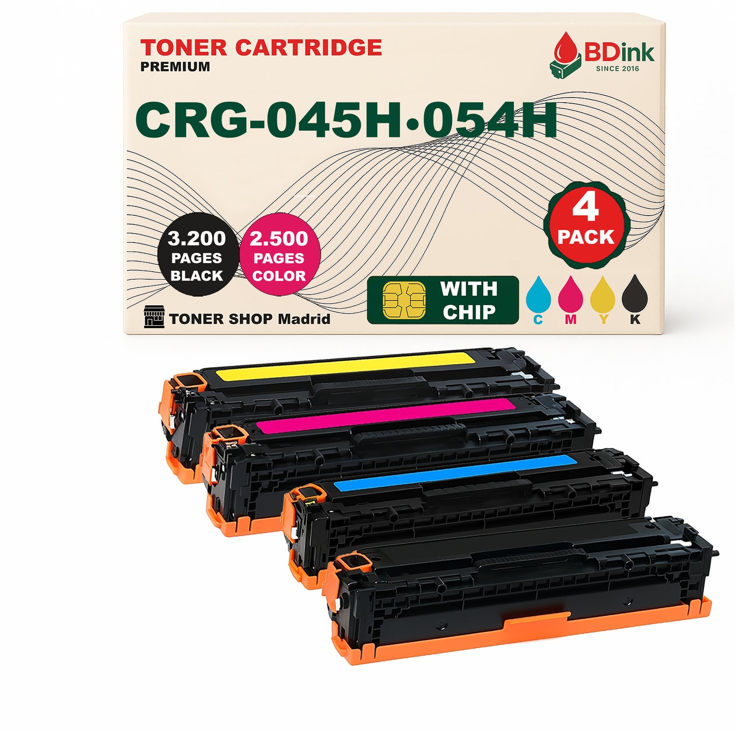 BDink Tóner Compatible Canon 045H/054H (CMYK Pack 4)