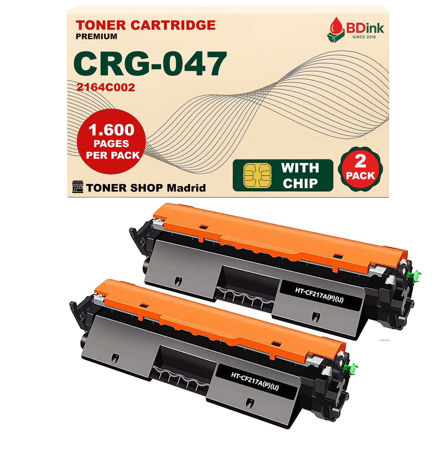 BDink Cartucho Tóner Compatible Canon 047 Negro