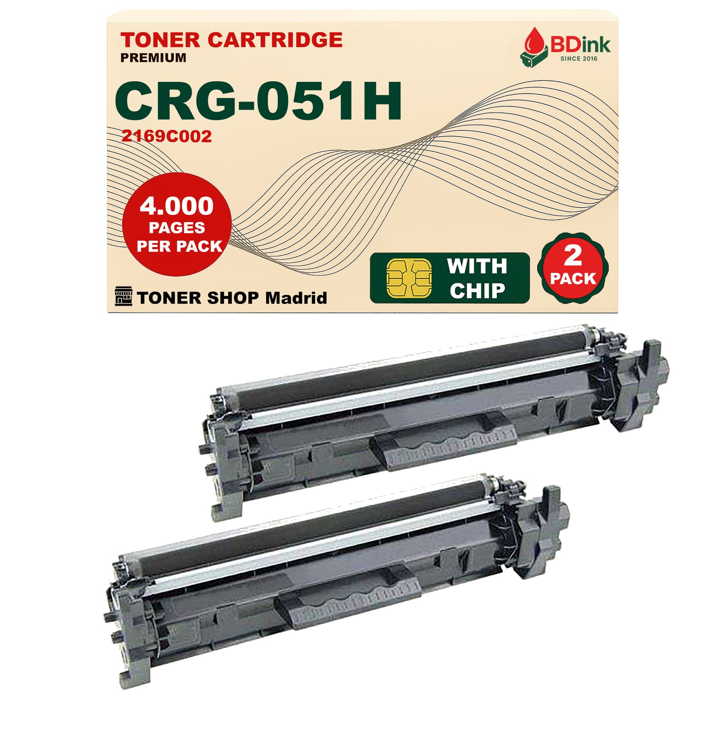 BDink Cartucho Tóner Compatible Canon 051H Negro