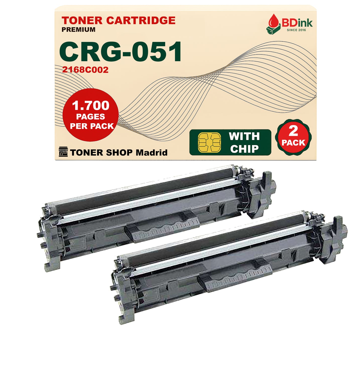 BDink Cartucho Tóner Compatible Canon 051 Negro