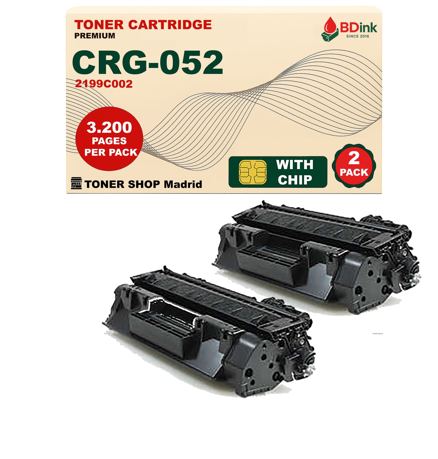 BDink Cartucho Tóner Compatible Canon 052 Negro