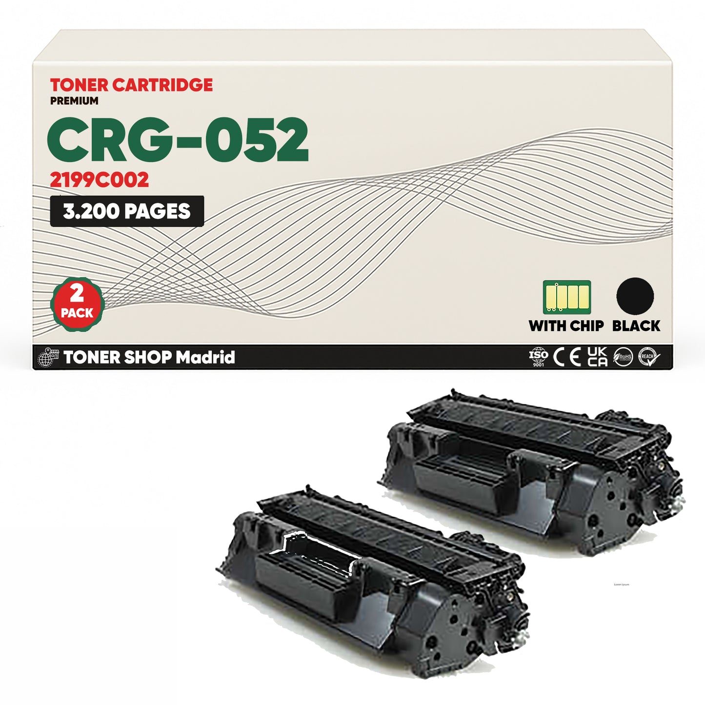 BDink Cartucho Tóner Compatible Canon 052 Negro