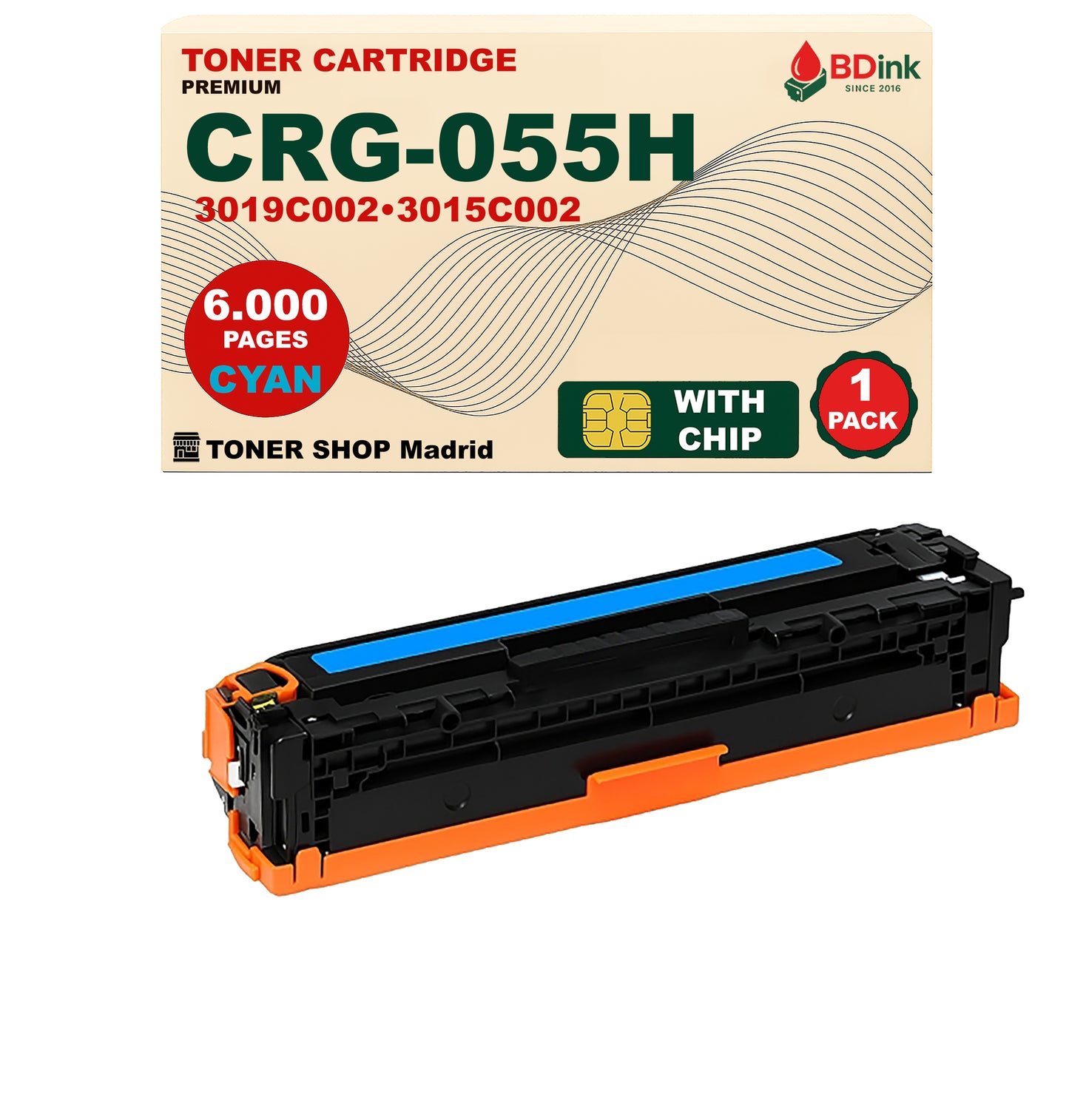 BDink Tóner Compatible Canon 055H (CMYK 4 Pack)