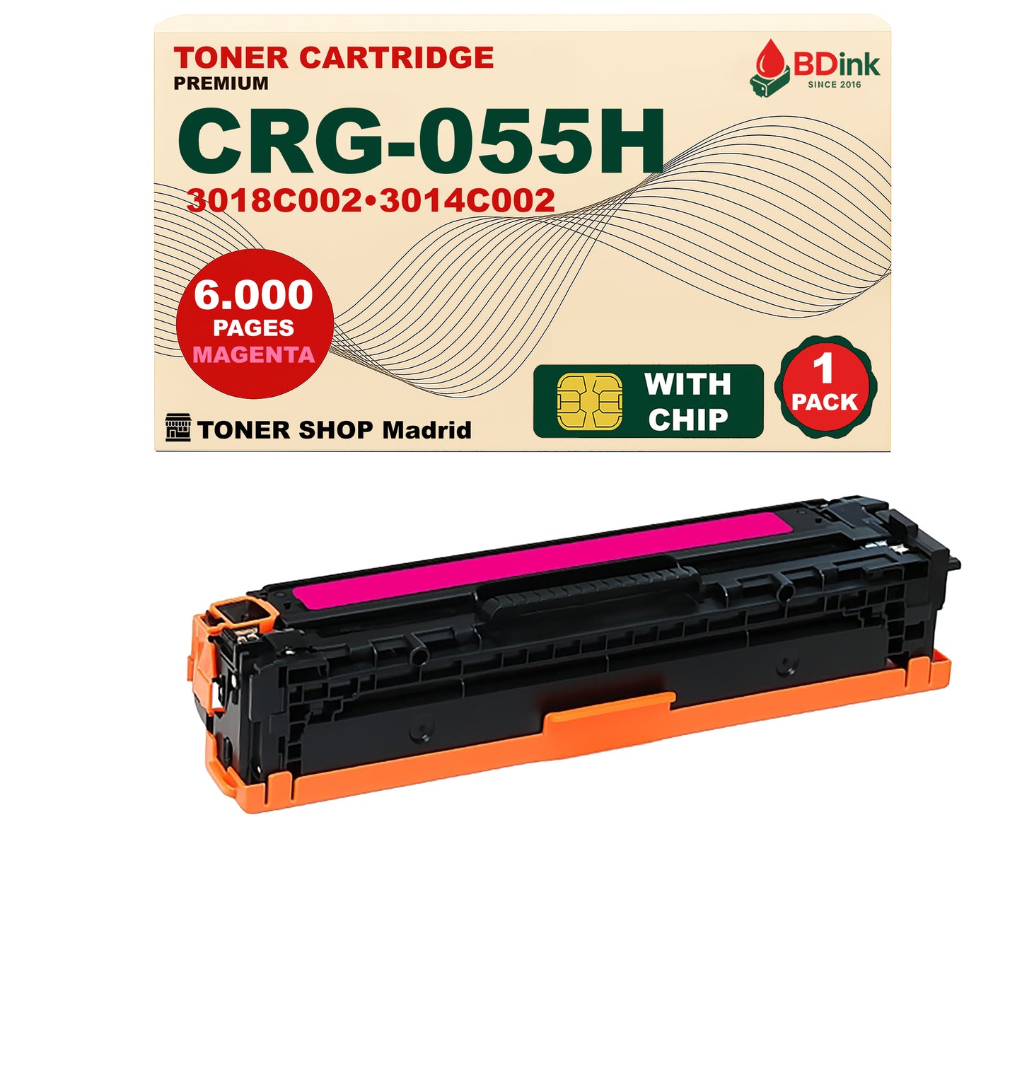 BDink Tóner Compatible Canon 055H (CMYK 4 Pack)