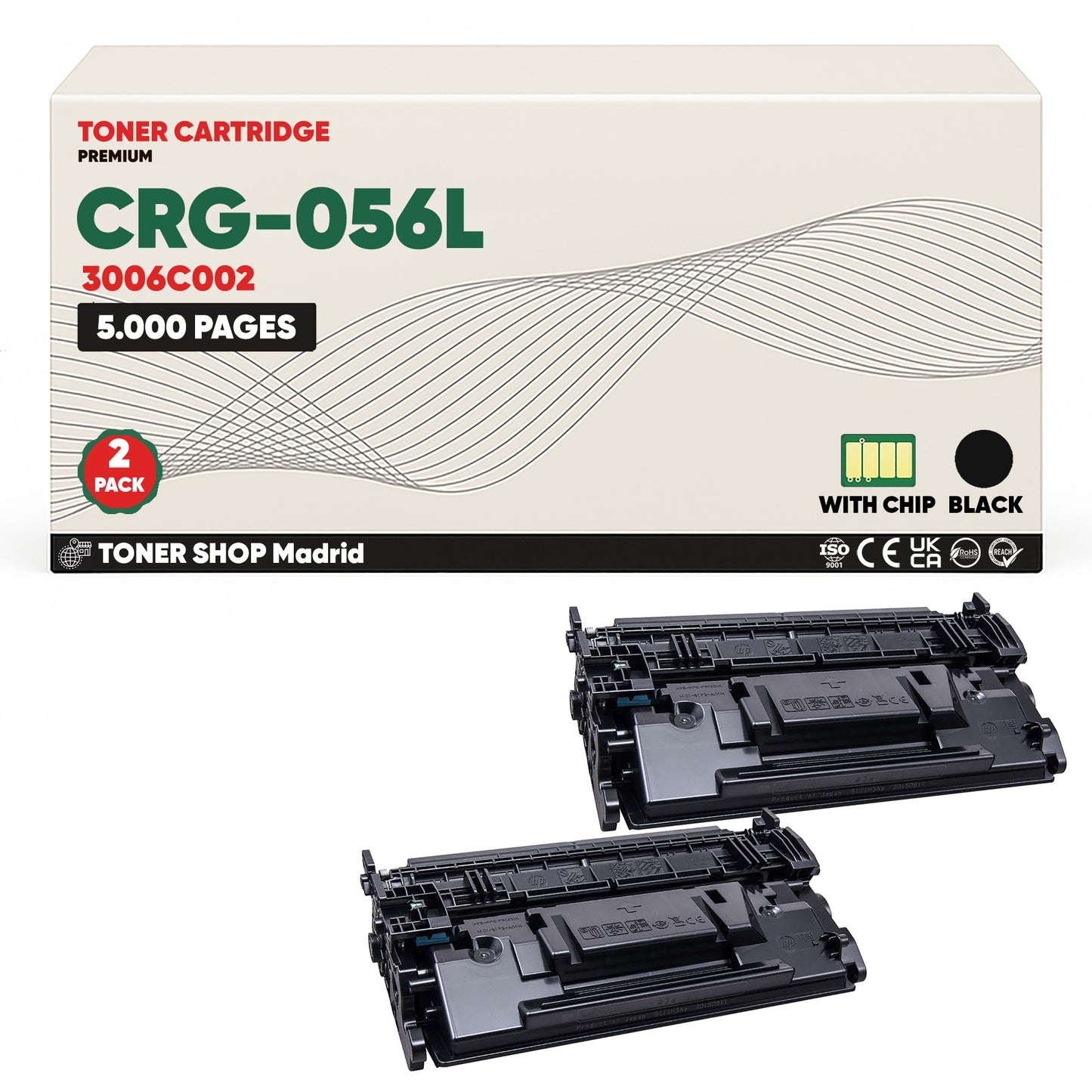 BDink Cartucho Tóner Compatible Canon 056L Negro