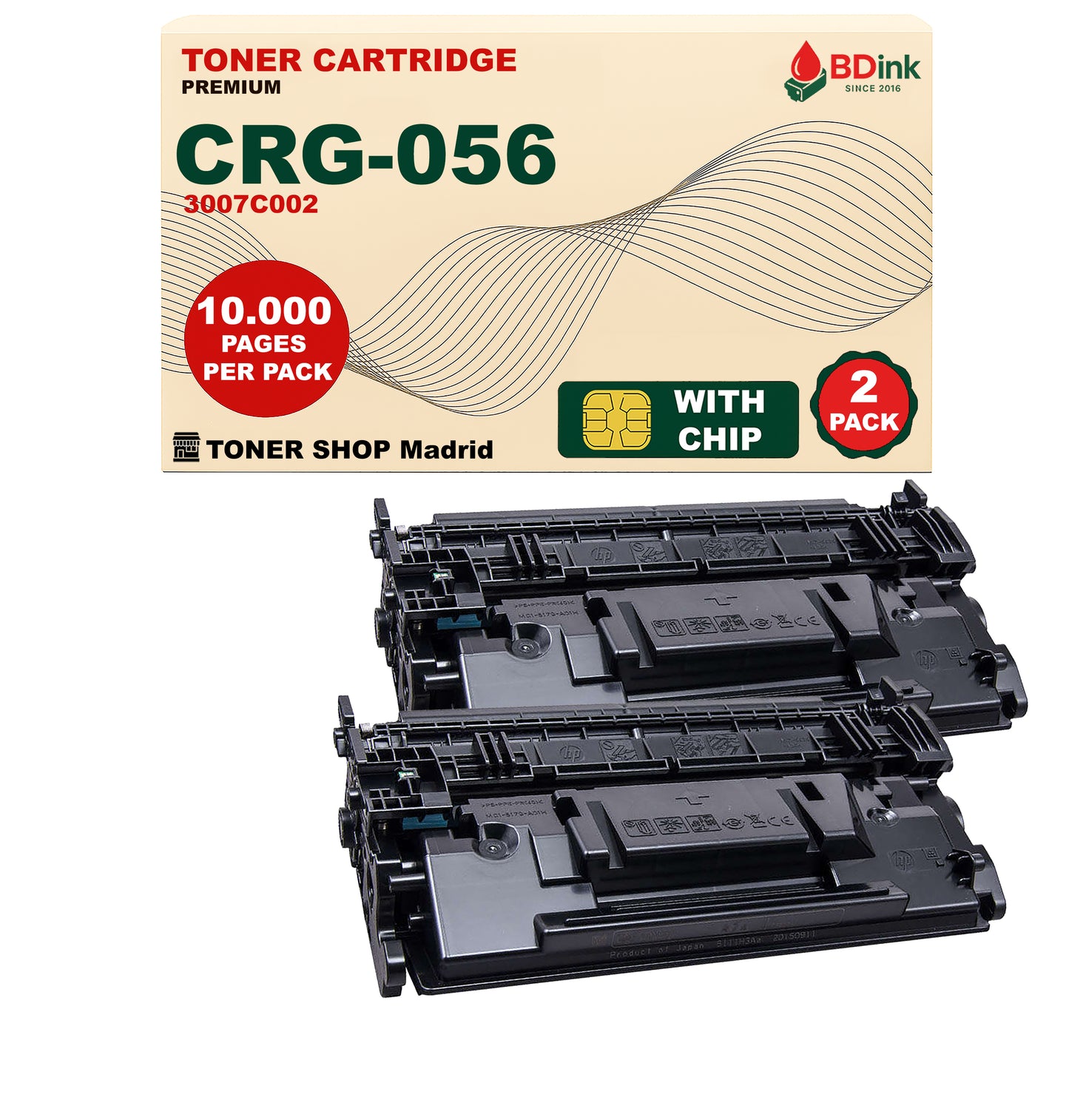 BDink Cartucho Tóner Compatible Canon 056 Negro