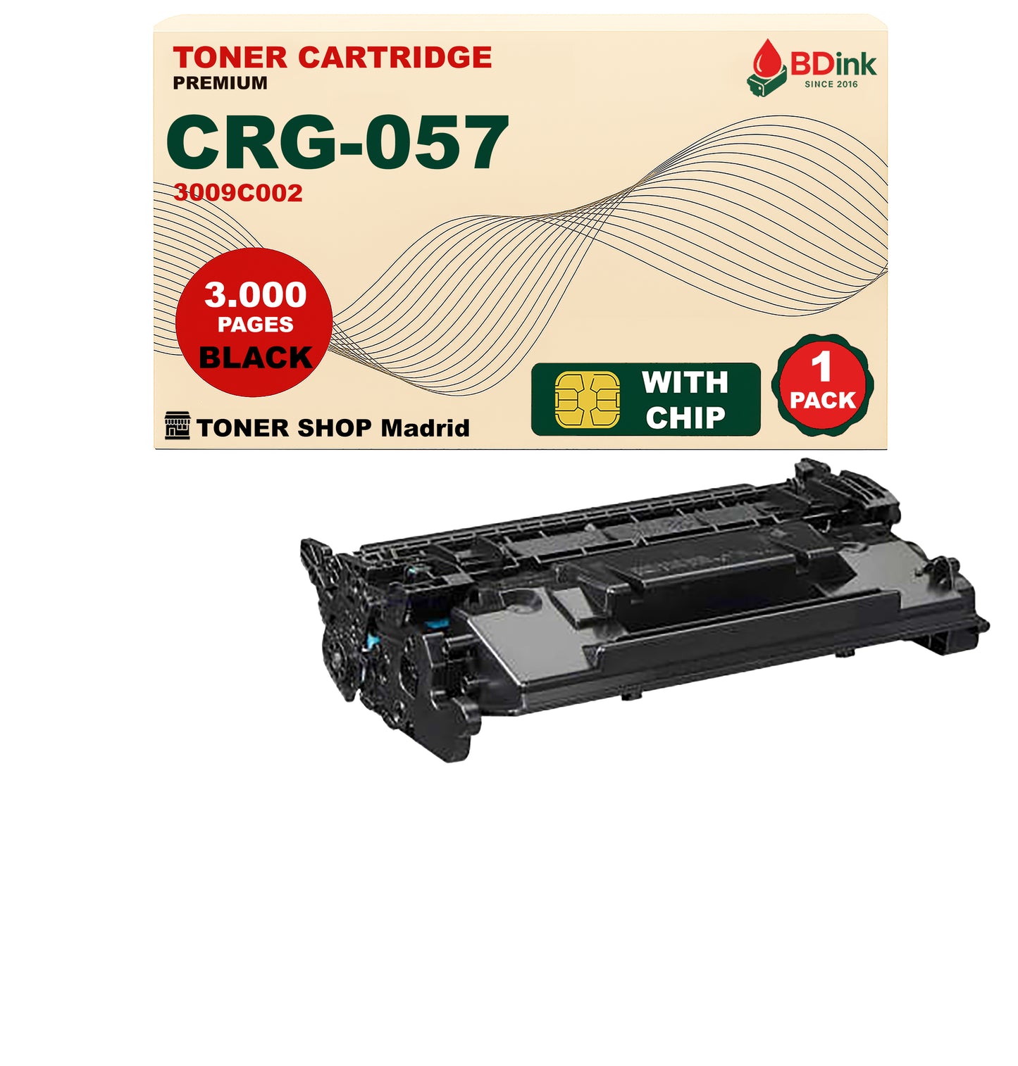 BDink Cartucho Tóner Compatible Canon 057 Negro