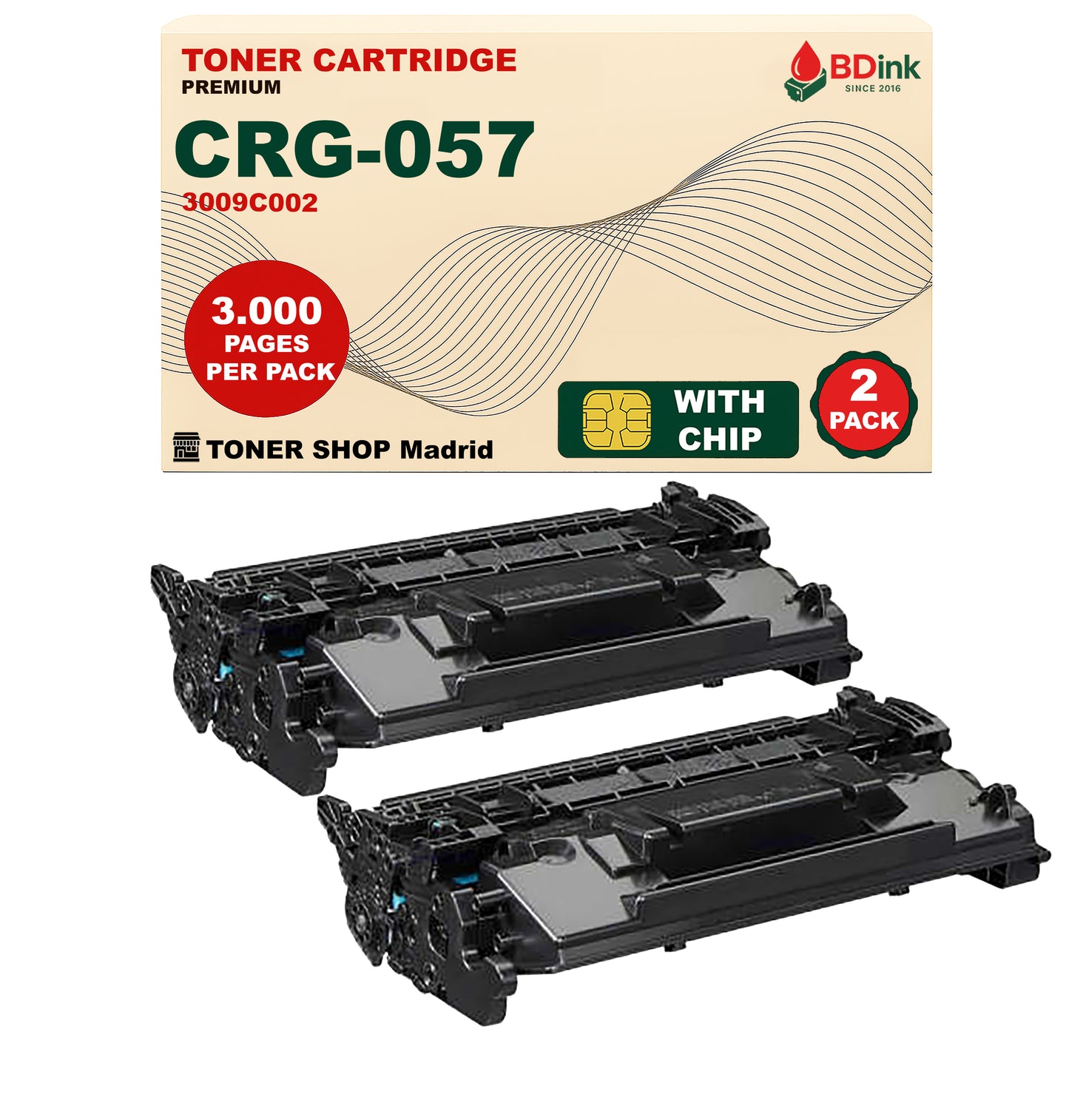 BDink Cartucho Tóner Compatible Canon 057 Negro