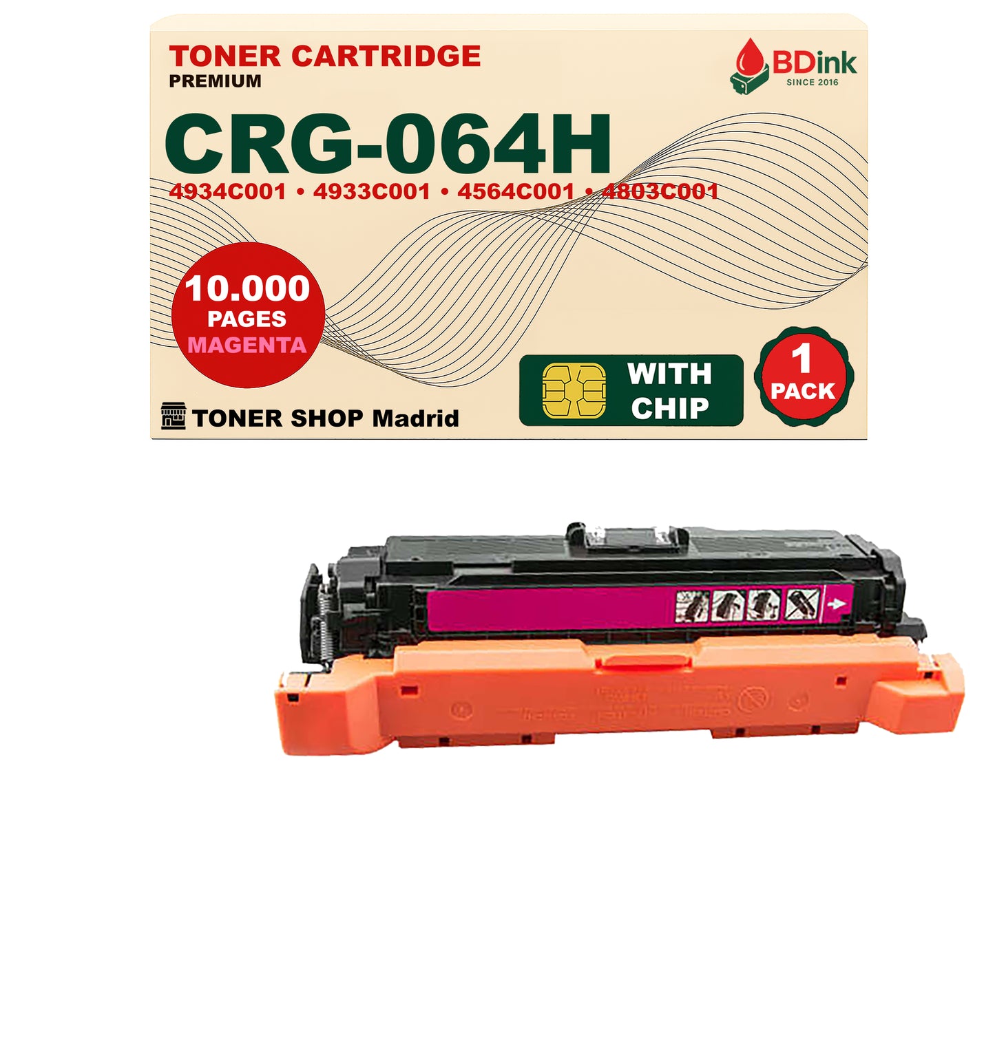 BDink Tóner Compatible Canon 064H/T10/T10L (CMYK Pack 4)