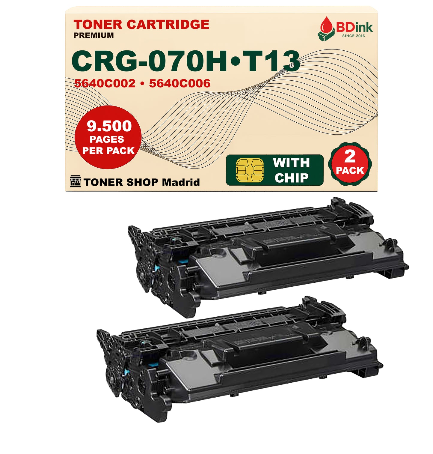BDink Cartucho Tóner Compatible Canon 070H/T13 Negro