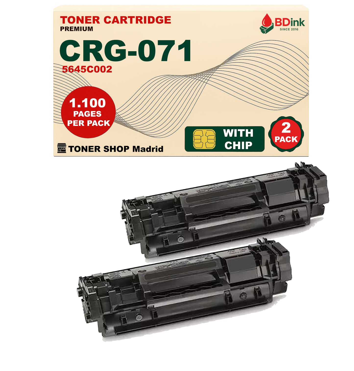 BDink Cartucho Tóner Compatible Canon 071 Negro