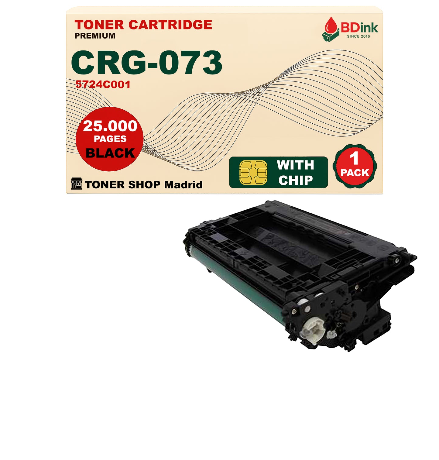 BDink Cartucho Tóner Compatible Canon 073 Negro
