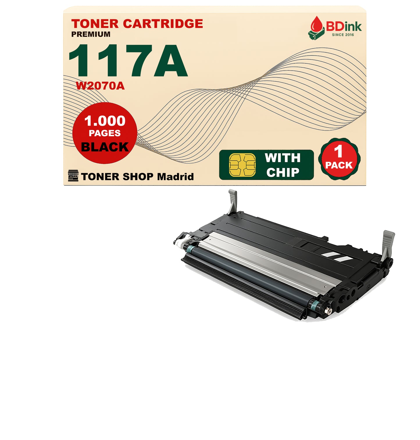 BDink Tóner Compatible HP 117A (Pack 4 CMYK) W2070A W2071A W2072A W2073A