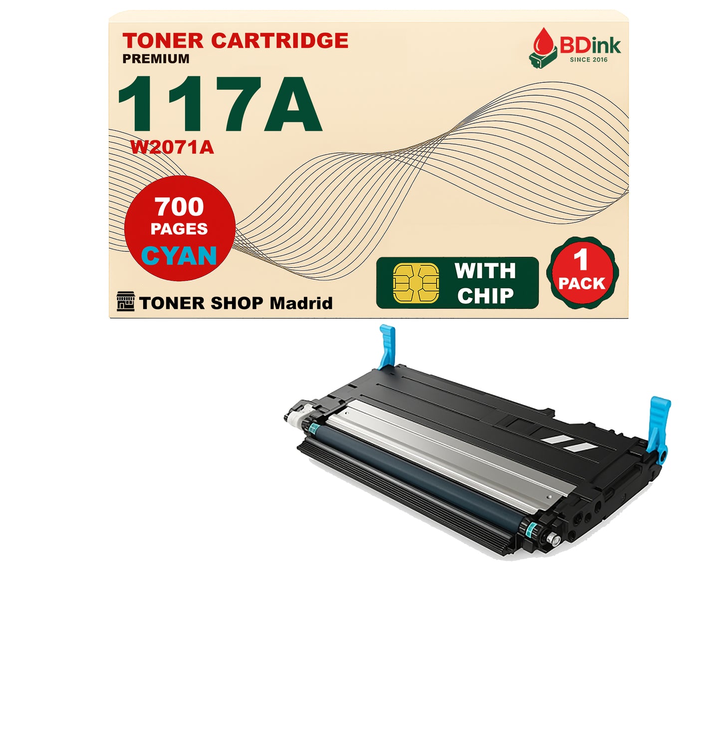BDink Tóner Compatible HP 117A (Pack 4 CMYK) W2070A W2071A W2072A W2073A