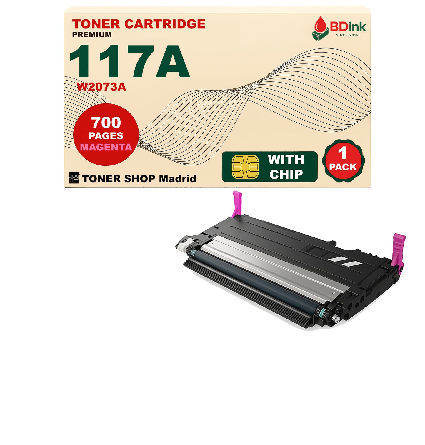 BDink Tóner Compatible HP 117A (Pack 4 CMYK) W2070A W2071A W2072A W2073A