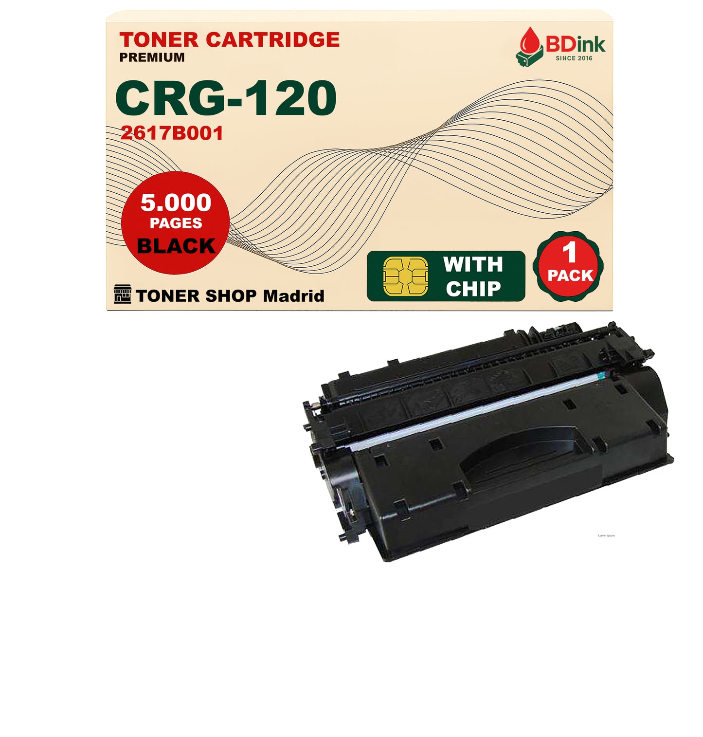 BDink Cartucho Tóner Compatible Canon 120 Negro
