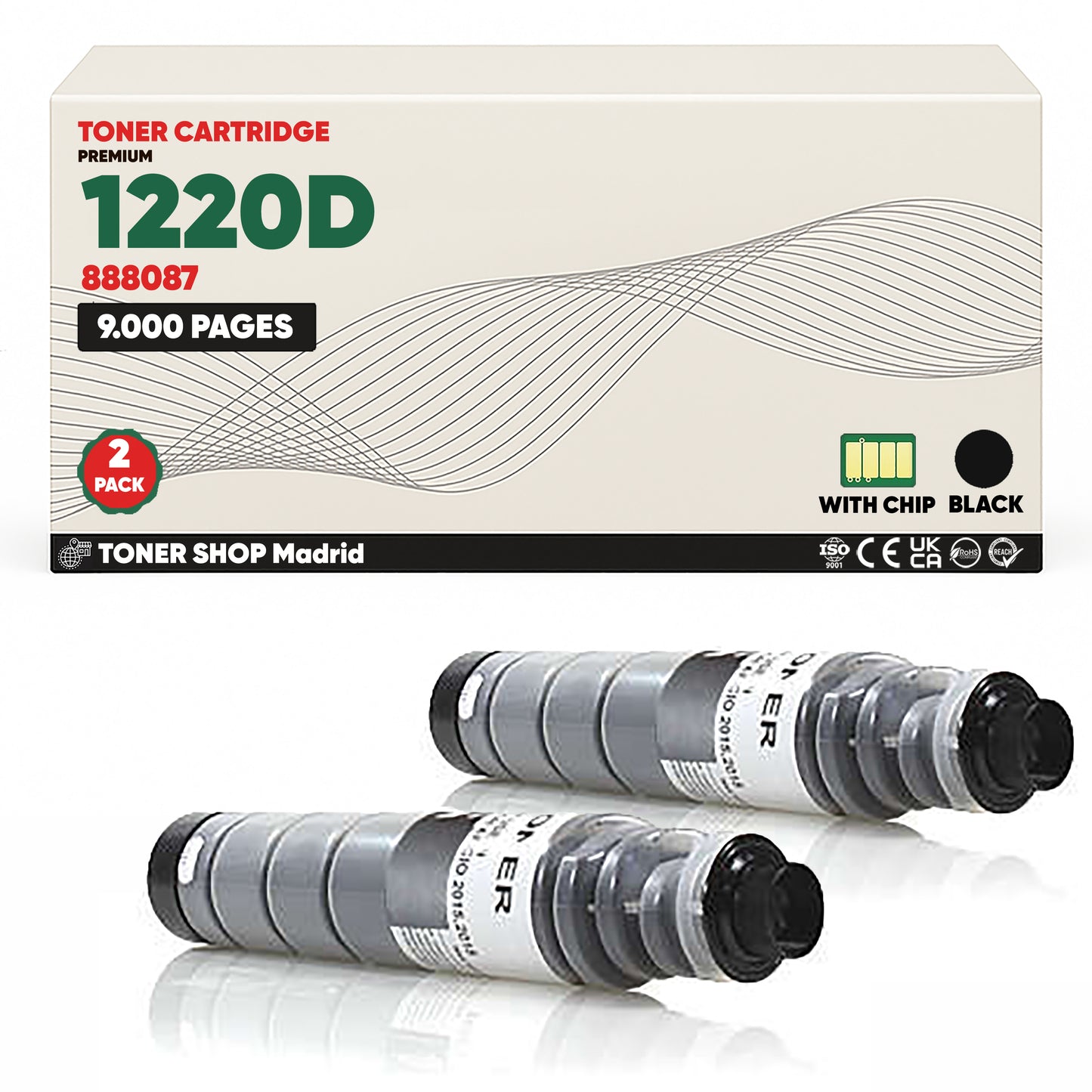 BDink Tóner Compatible Ricoh Type 1220D Negro 888087