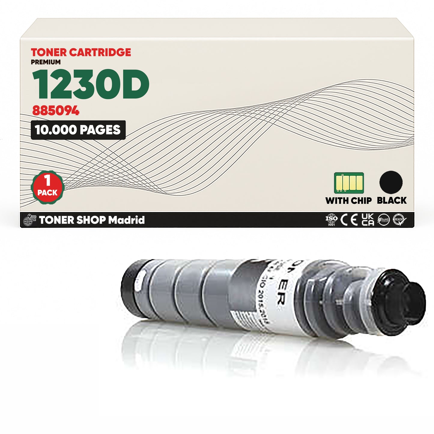 BDink Tóner Compatible Ricoh Type 1230D Negro 885094