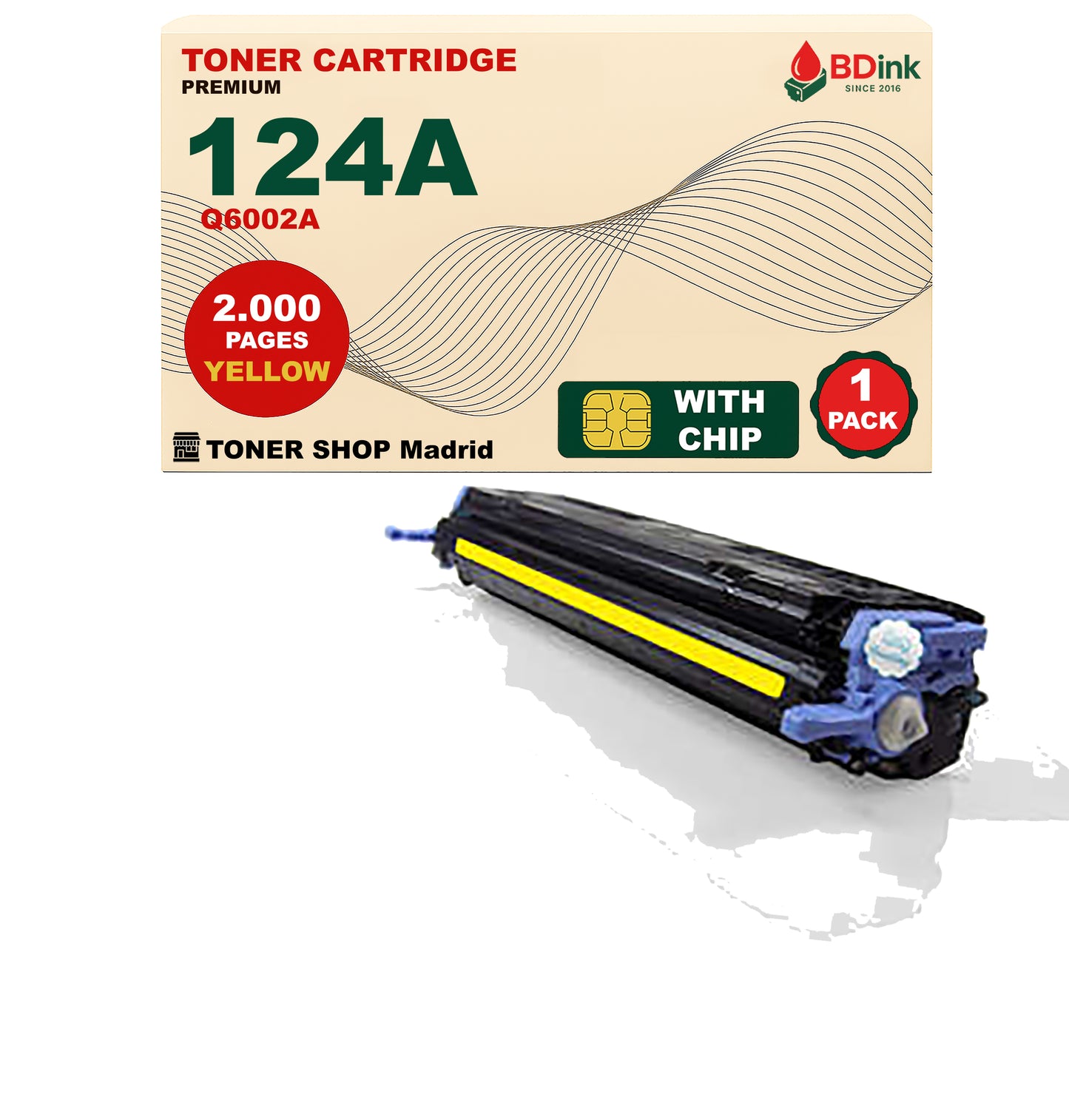 BDink Tóner Compatible HP 124A (Pack 4 CMYK) Q6000A Q6001A Q6002A Q6003A