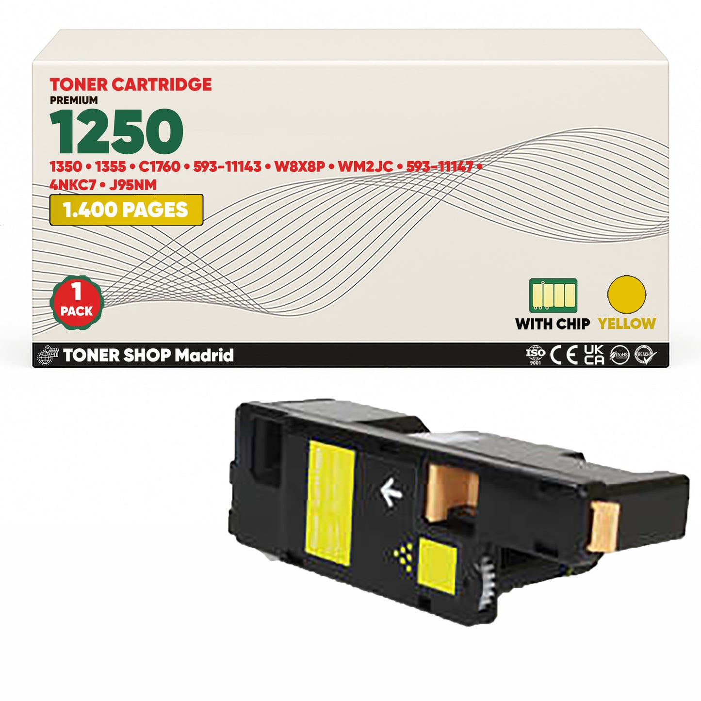 BDink Cartucho/s Tóner Compatible/s Dell 1250/1350 CMYK (Pack 4)