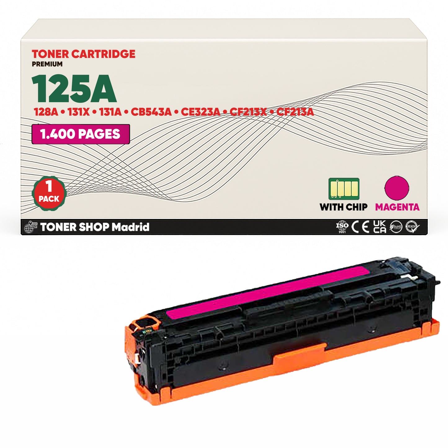 BDink Cartucho Tóner Compatible HP 125A/128A/131A (CMYK Pack 4)