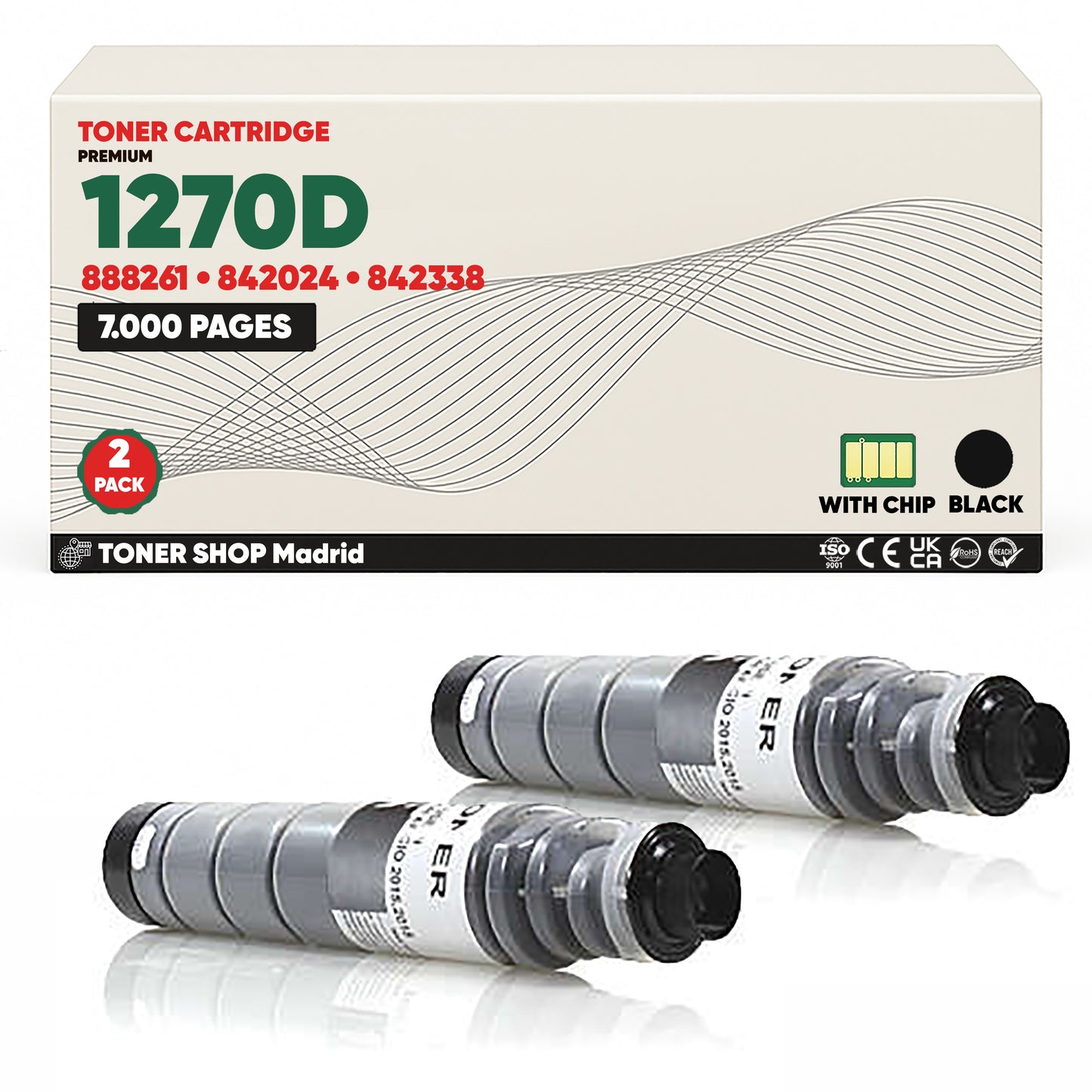 BDink Tóner Compatible Ricoh Type 1270D Negro 888261