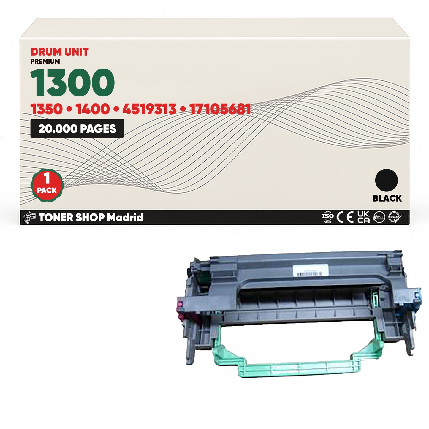 BDink Tambor de Imagen Compatible Konica Minolta PagePro 1300/1350/1400 (Pack 1) Drum