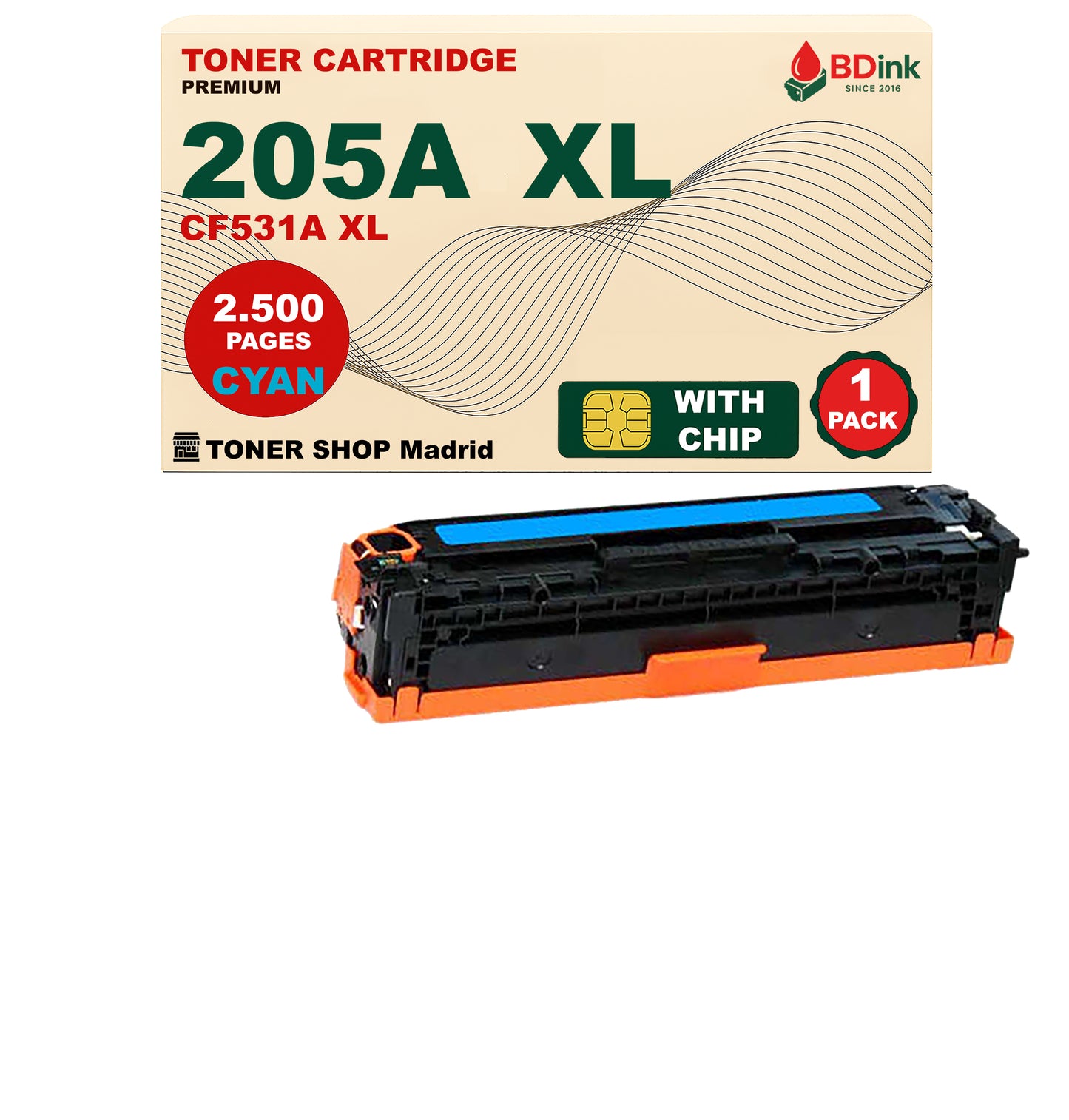 BDink Tóner Compatible HP 205A XL (Pack 4 CMYK) CF530A CF531A CF532A CF533A