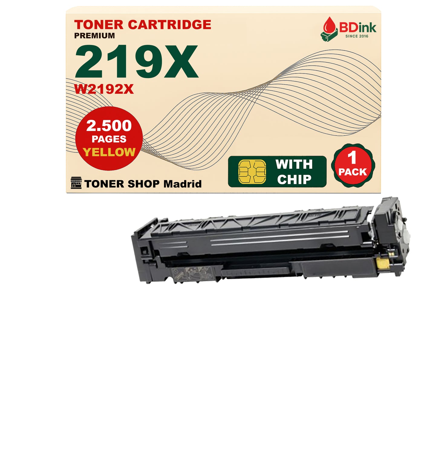 BDink Tóner Compatible HP 219X (Pack 4 CMYK) W2190X W2191X W2192X W2193X