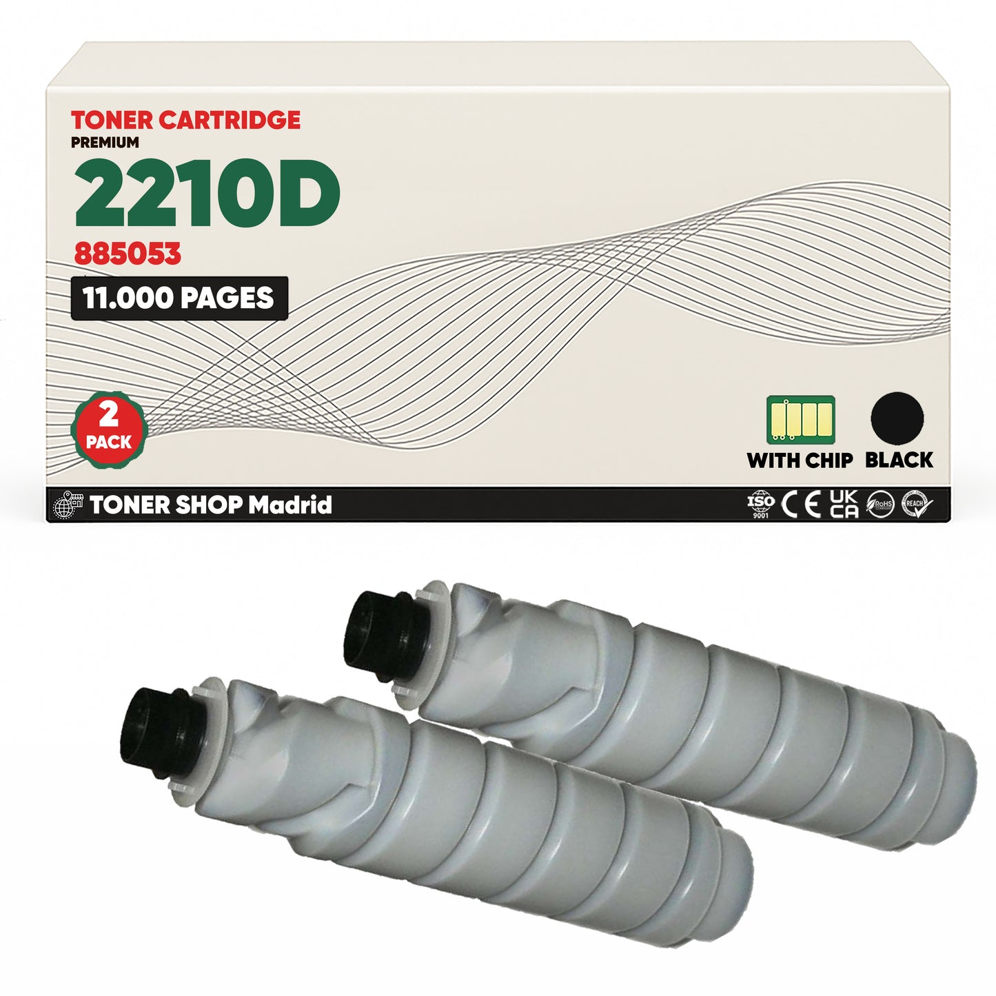 BDink Tóner Compatible Ricoh Type 2210D Negro 885053