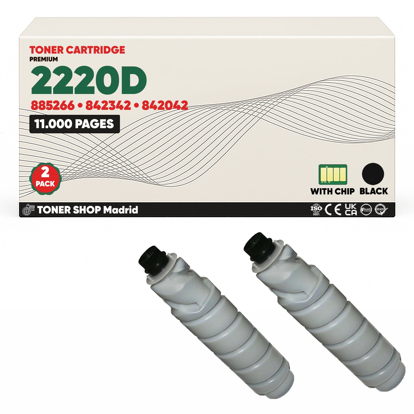 BDink Tóner Compatible Ricoh Type 2220D Negro 885266