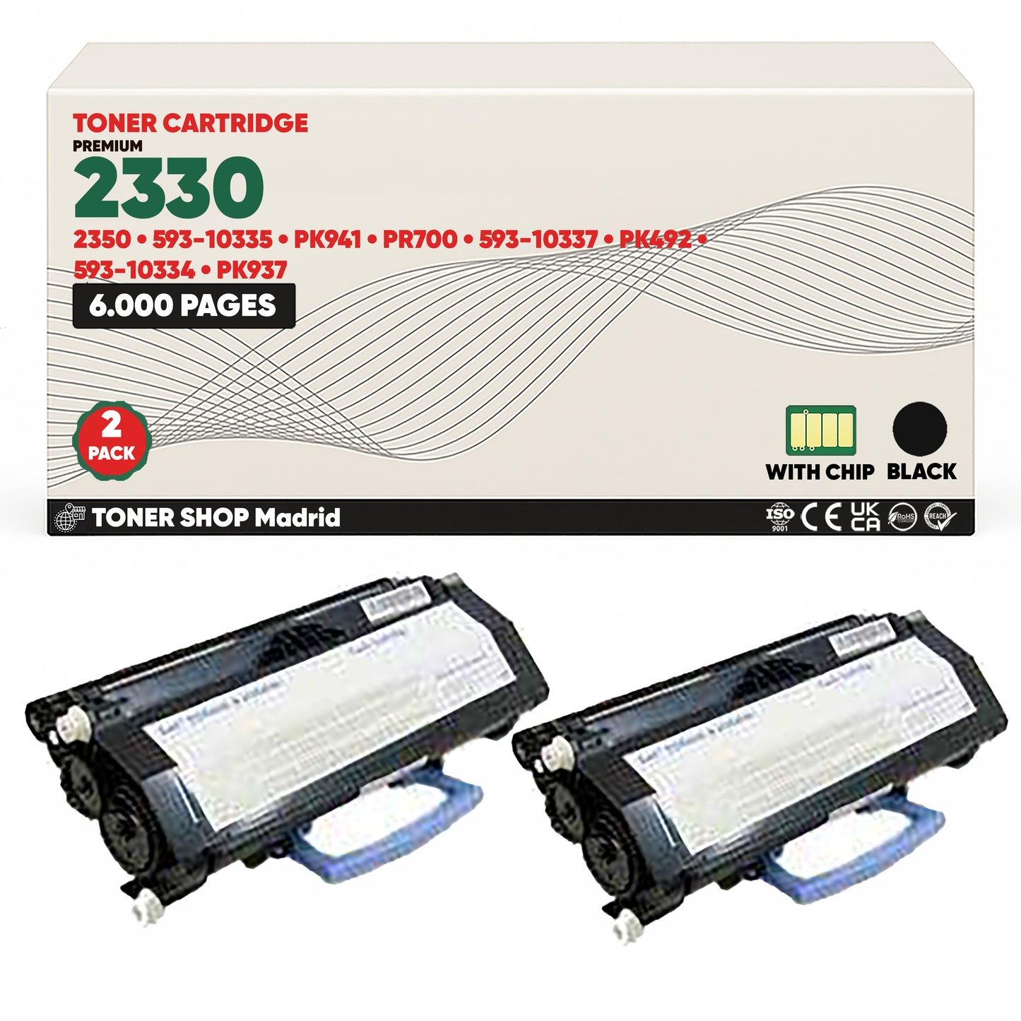 BDink Cartucho/s Tóner Compatible/s Dell 2330/2350 Negro