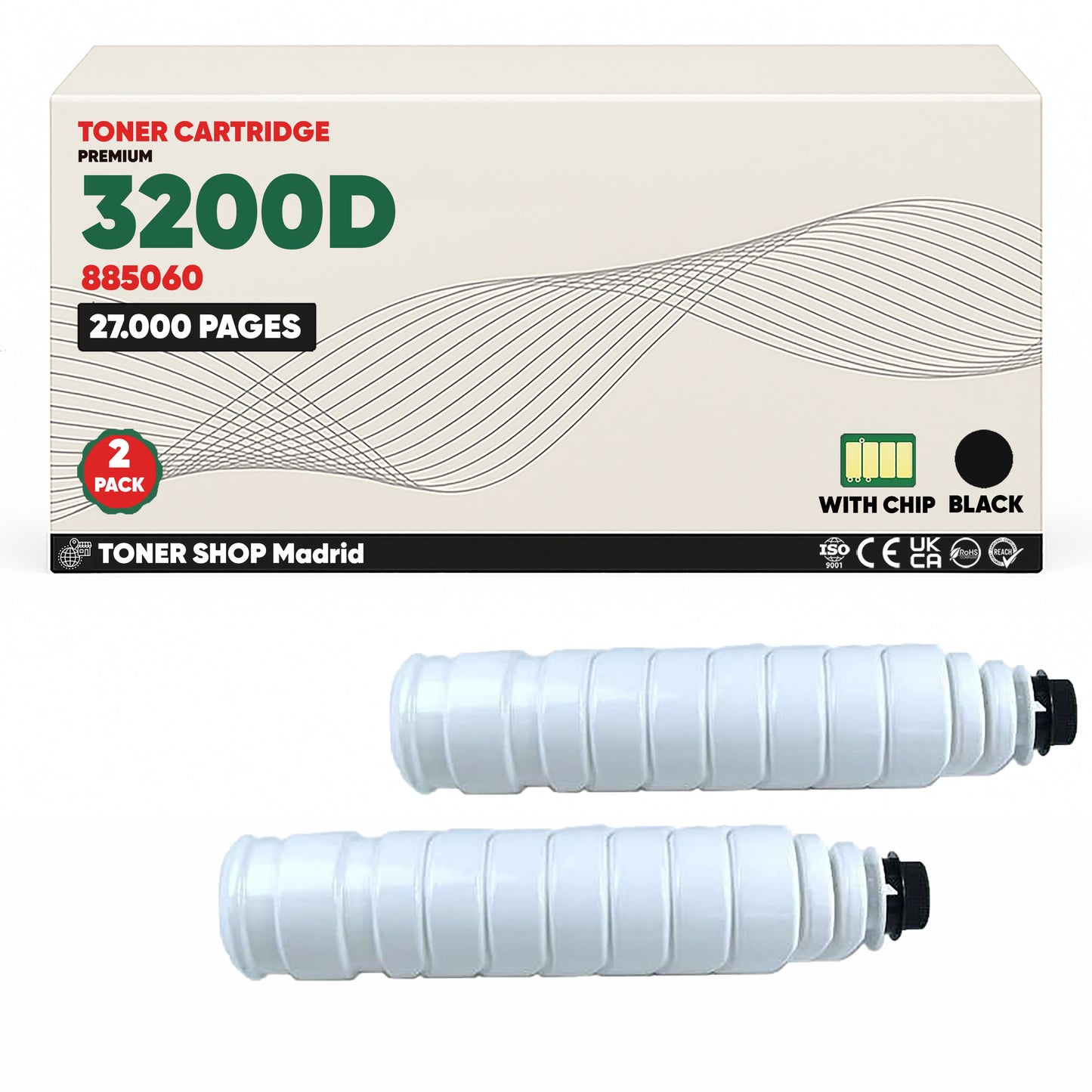 BDink Tóner Compatible Ricoh Type 3200D Negro 885060
