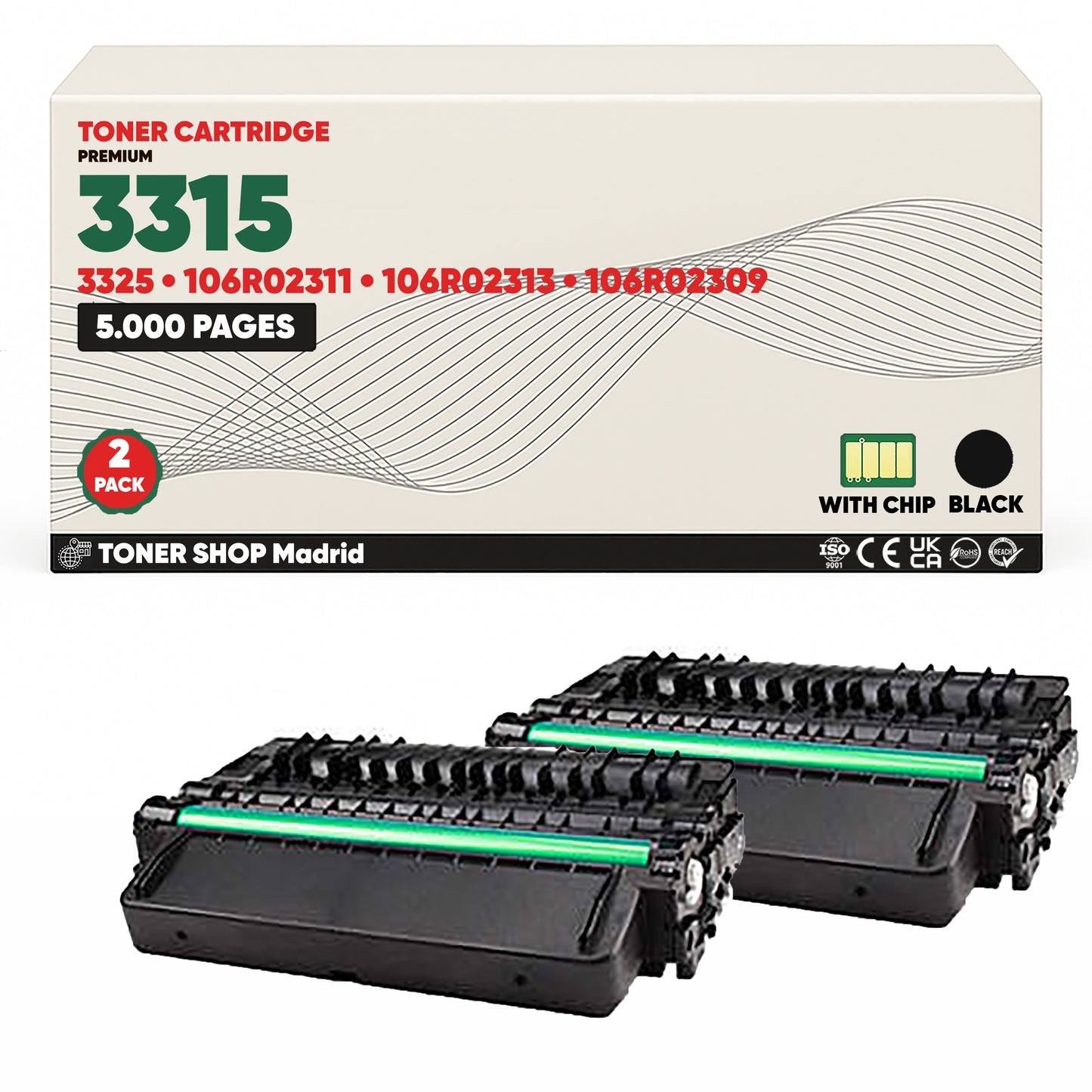 BDink Cartucho Tóner Compatible Xerox WorkCentre 3315 Negro