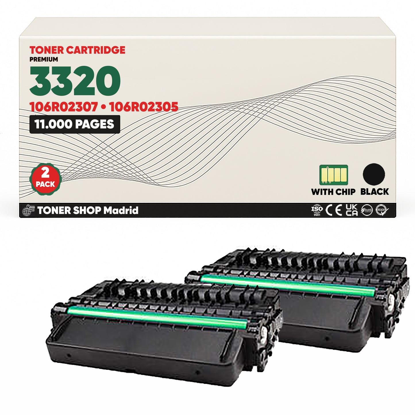 BDink Cartucho Tóner Compatible Xerox Phaser 3320 Negro