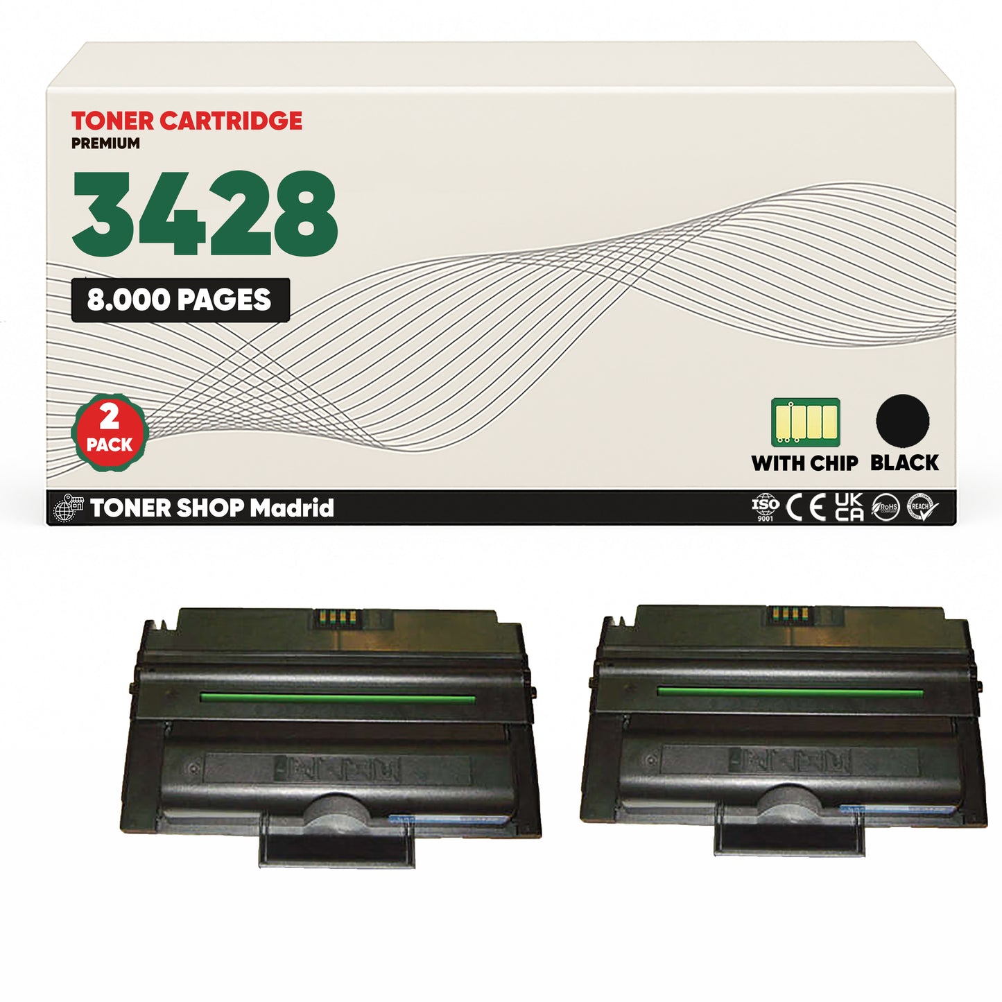 BDink Cartucho Tóner Compatible Xerox Phaser 3428 Negro