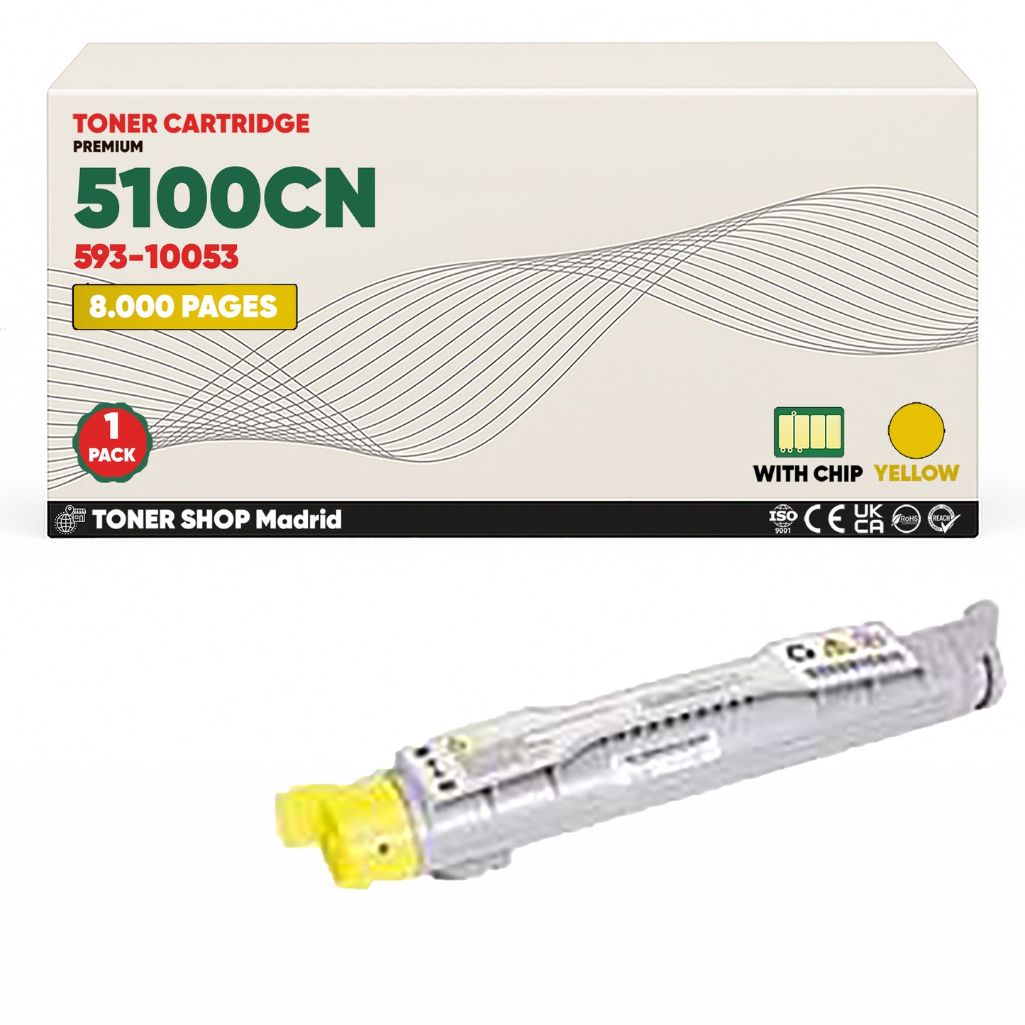 BDink Cartuchos Tóner Compatible Dell 5100CN (Pack 4 ) CMYK