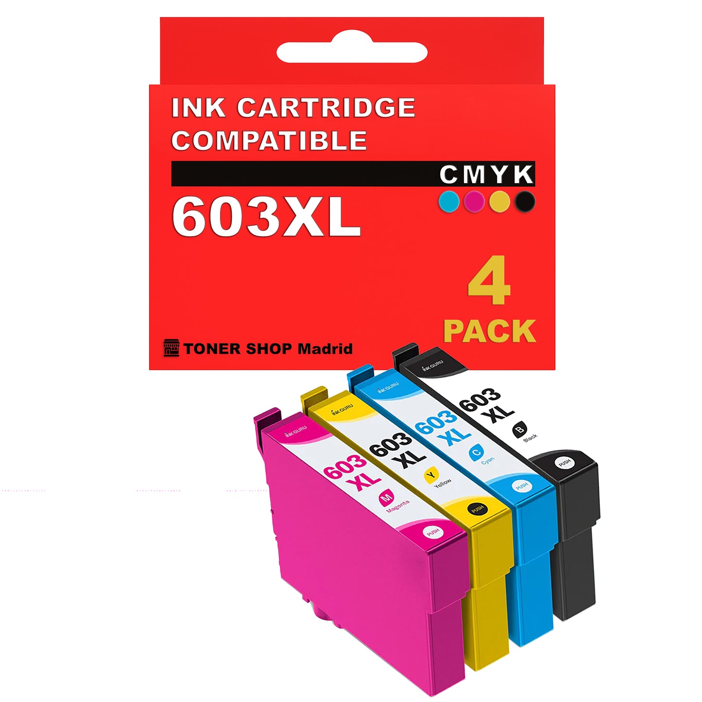 BDink Cartuchos Tinta Compatible Epson 603XL CMYK (Pack 4)