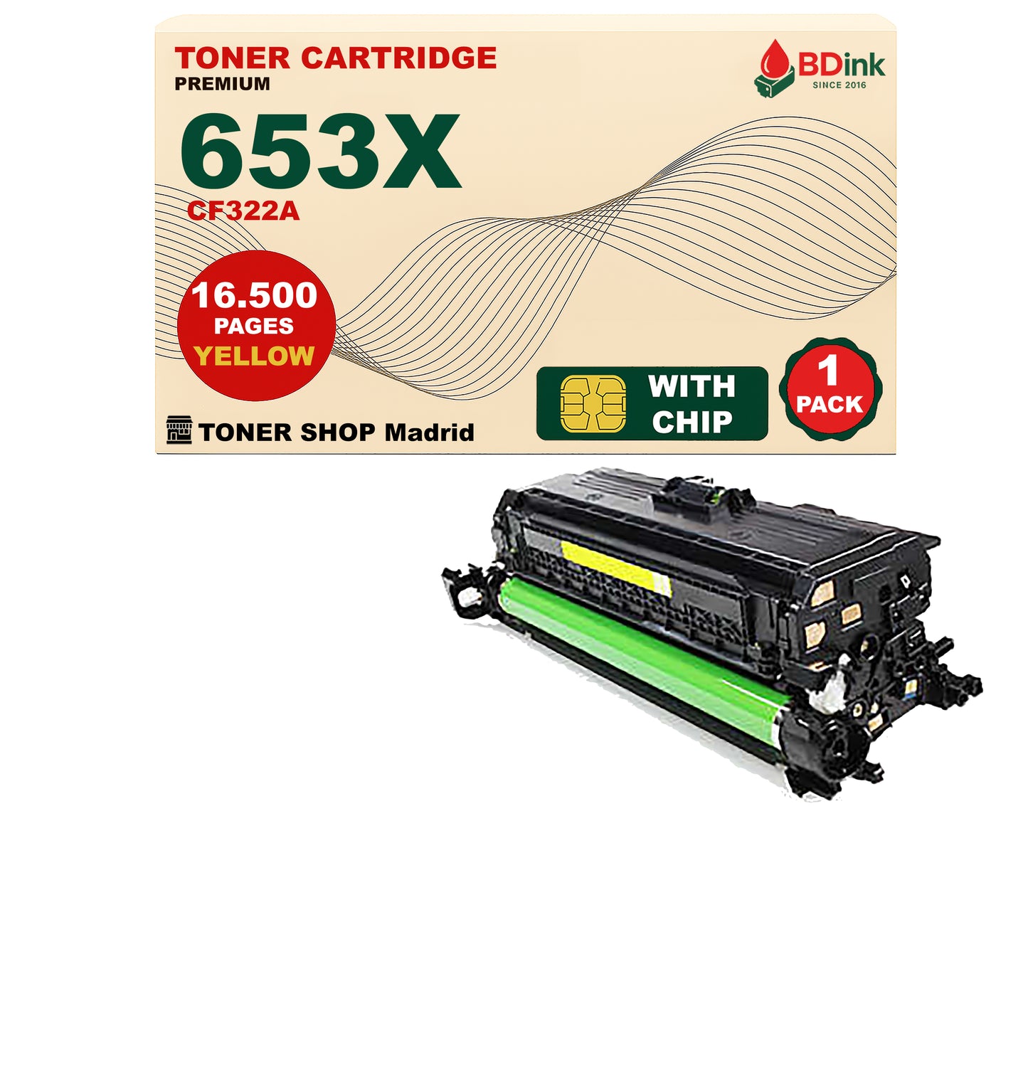 BDink Tóner Compatible HP 653X (Pack 4 CMYK) CF320X CF321A CF322A CF323A