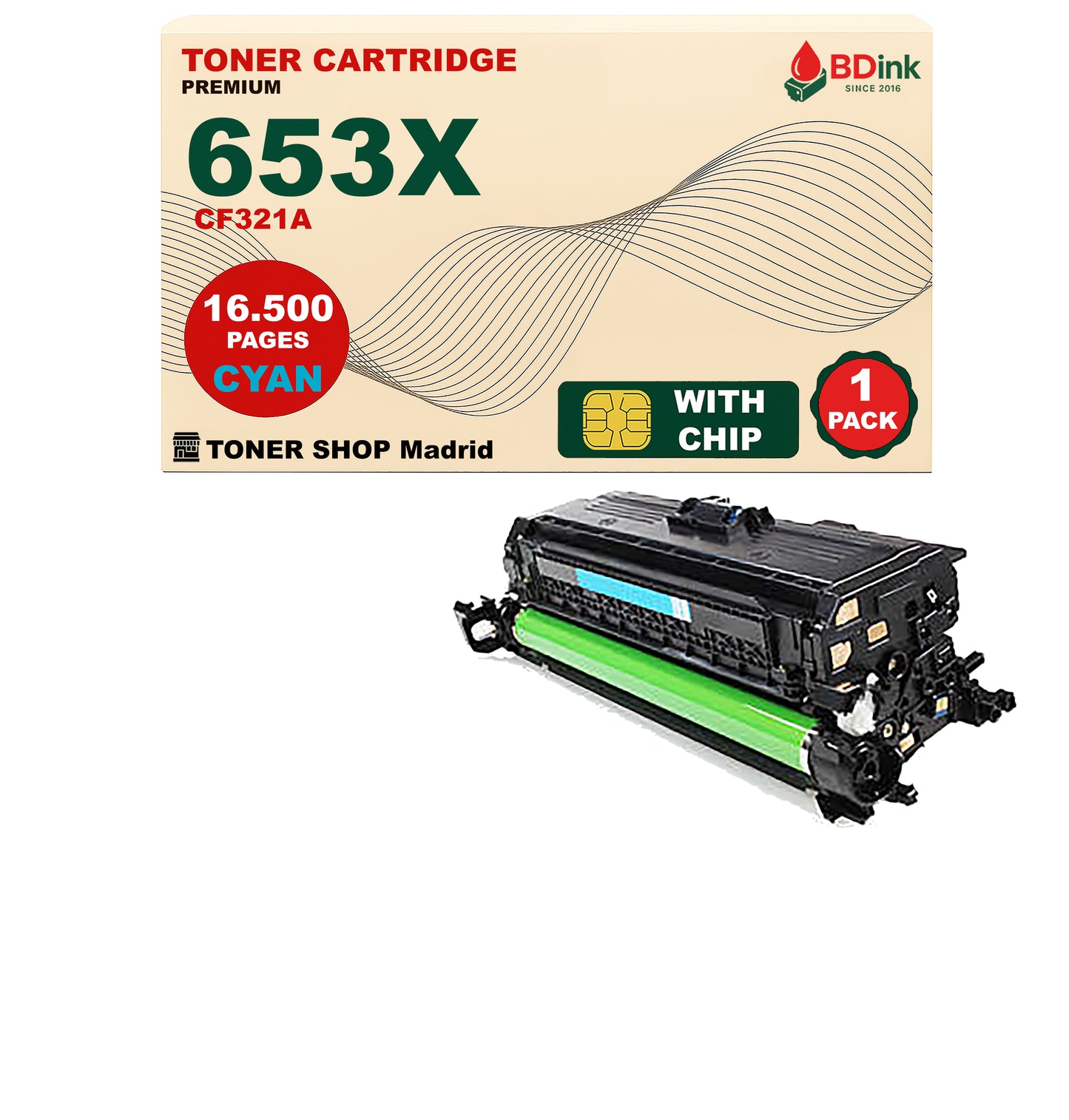 BDink Tóner Compatible HP 653X (Pack 4 CMYK) CF320X CF321A CF322A CF323A