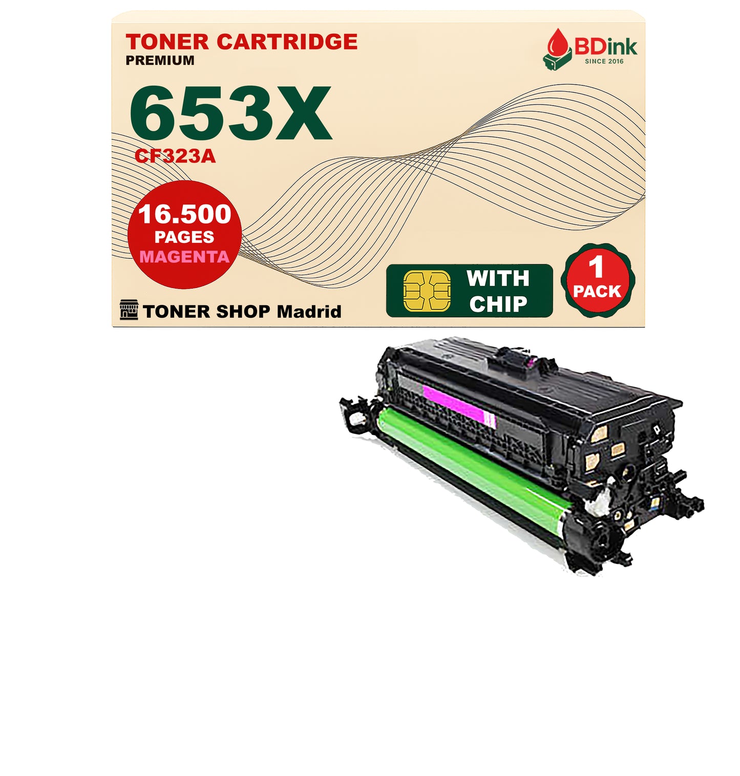 BDink Tóner Compatible HP 653X (Pack 4 CMYK) CF320X CF321A CF322A CF323A