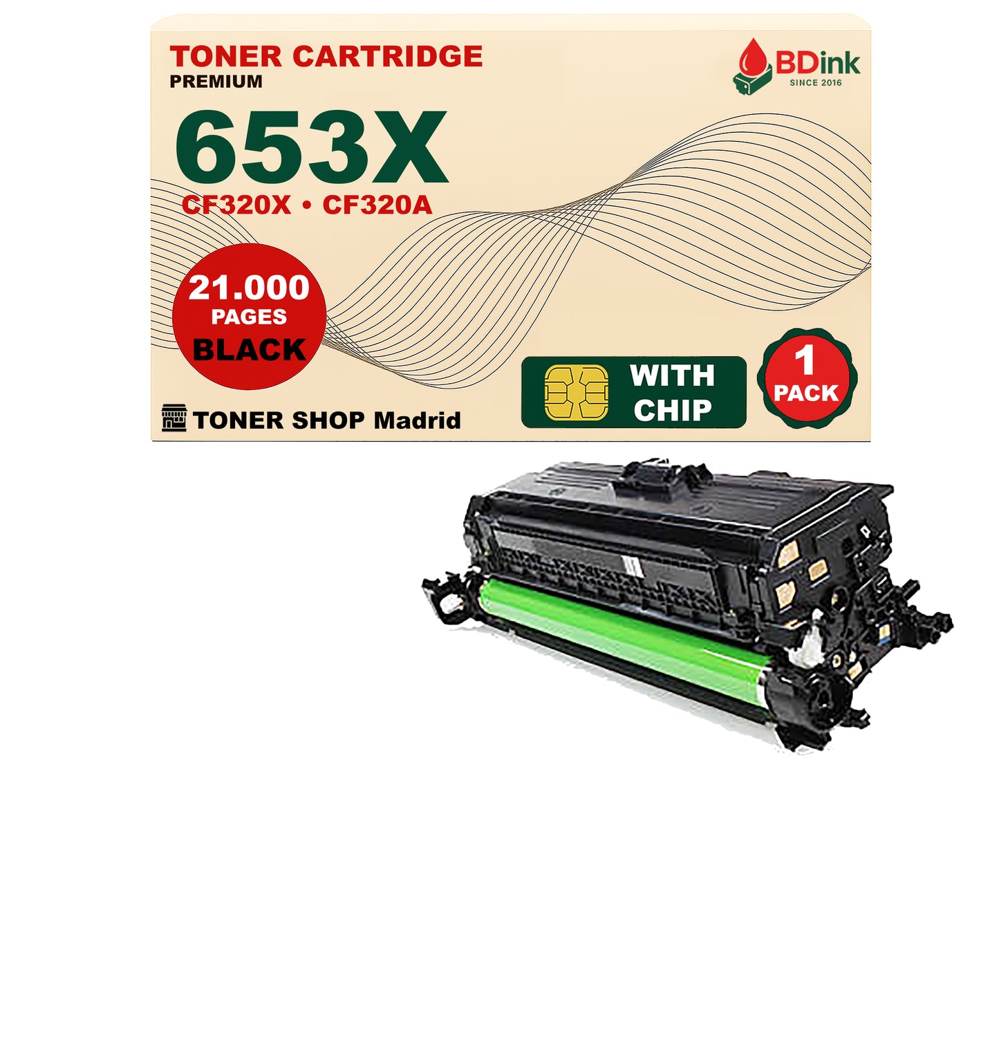 BDink Tóner Compatible HP 653X (Pack 4 CMYK) CF320X CF321A CF322A CF323A