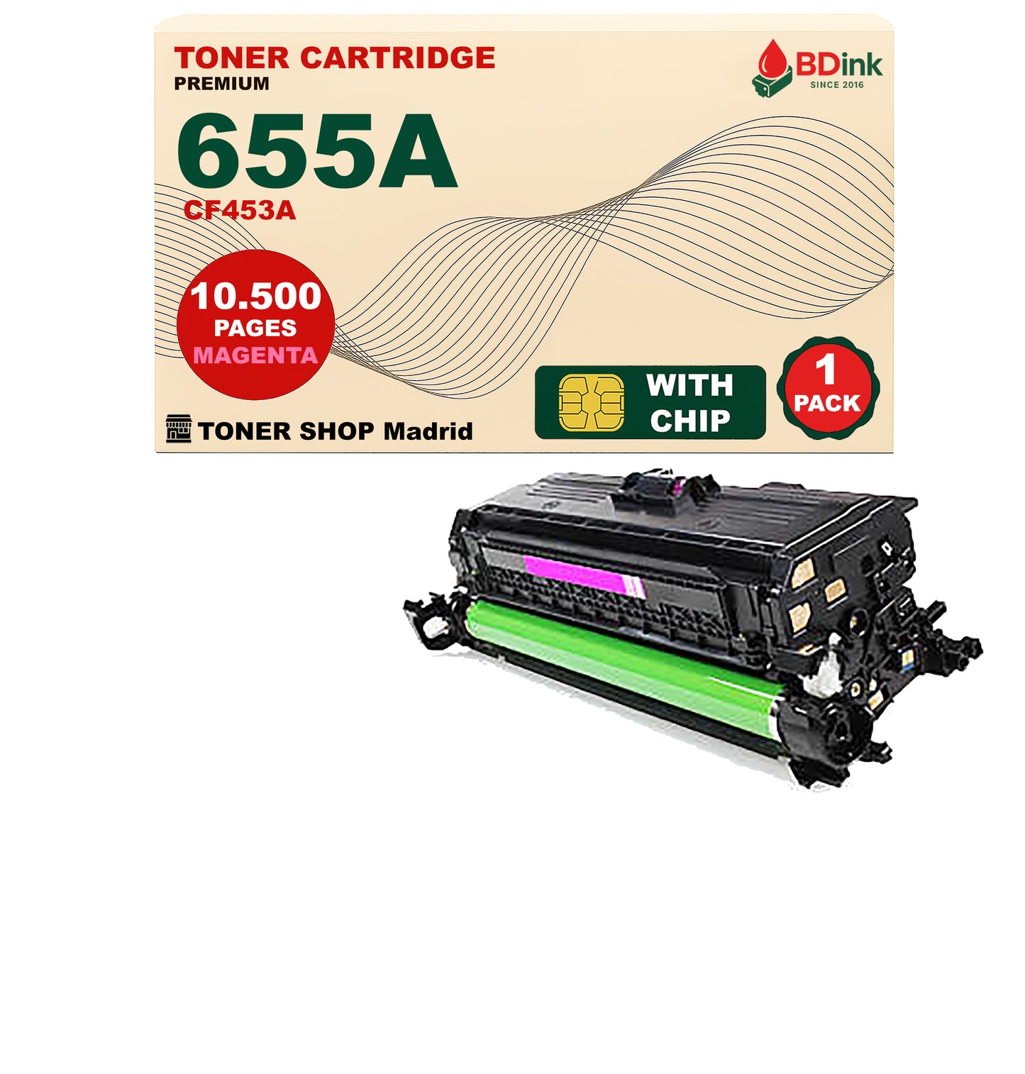 BDink Tóner Compatible HP 655A (Pack 4 CMYK) CF450A CF451A CF452A CF453A
