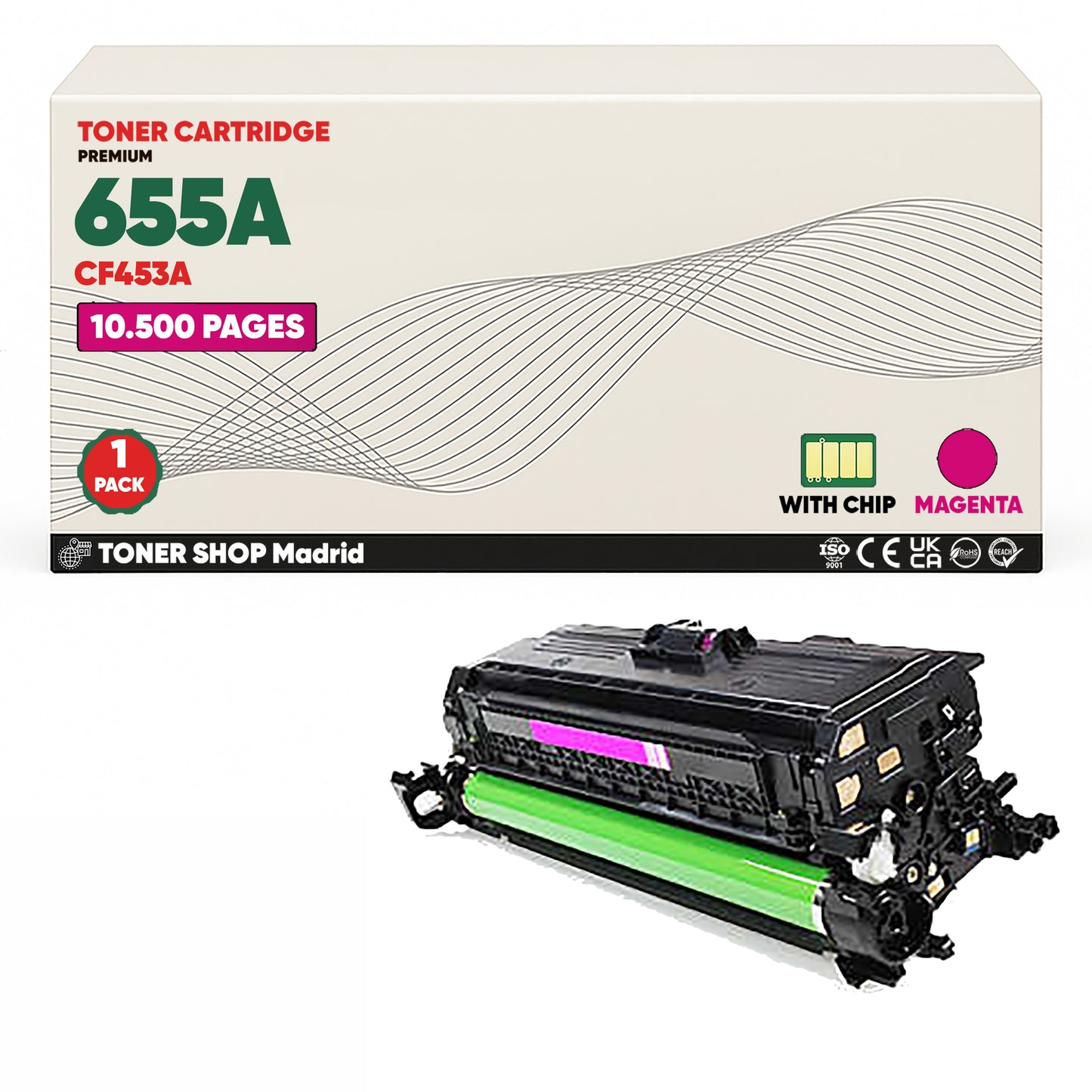BDink Tóner Compatible HP 655A (Pack 4 CMYK) CF450A CF451A CF452A CF453A