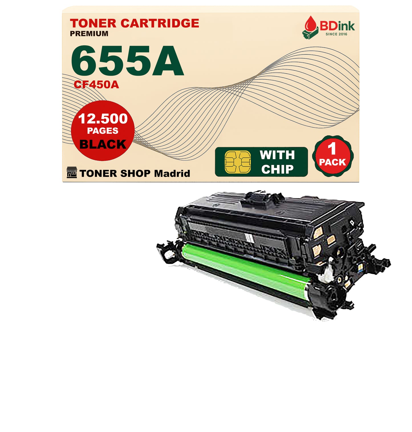 BDink Tóner Compatible HP 655A (Pack 4 CMYK) CF450A CF451A CF452A CF453A